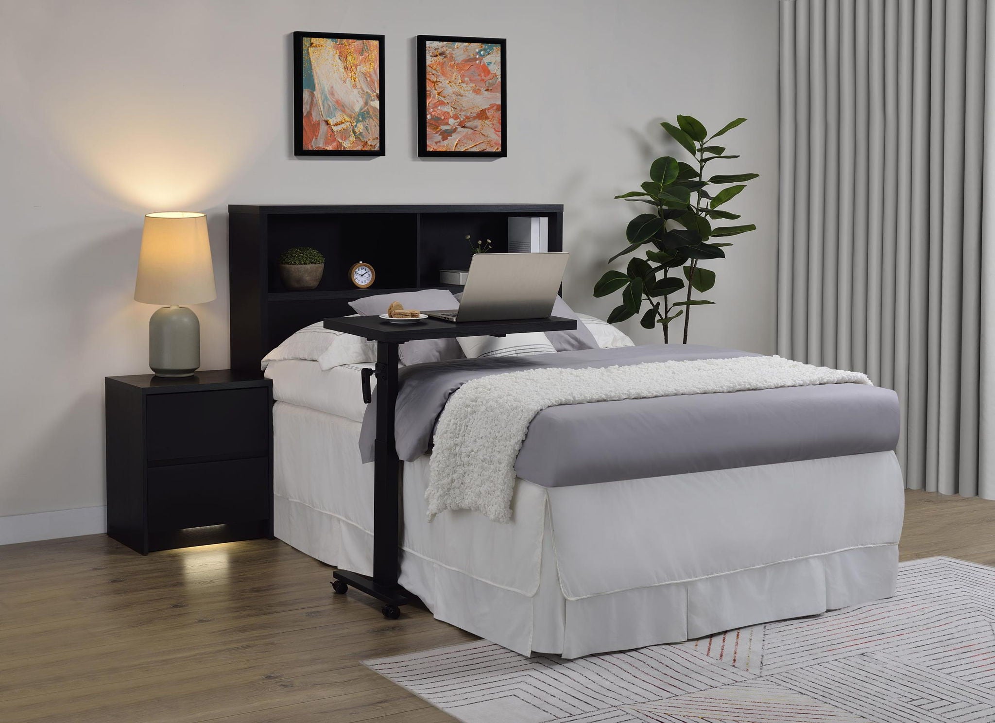 Westpark 49-inch Full Bookcase Headboard Black