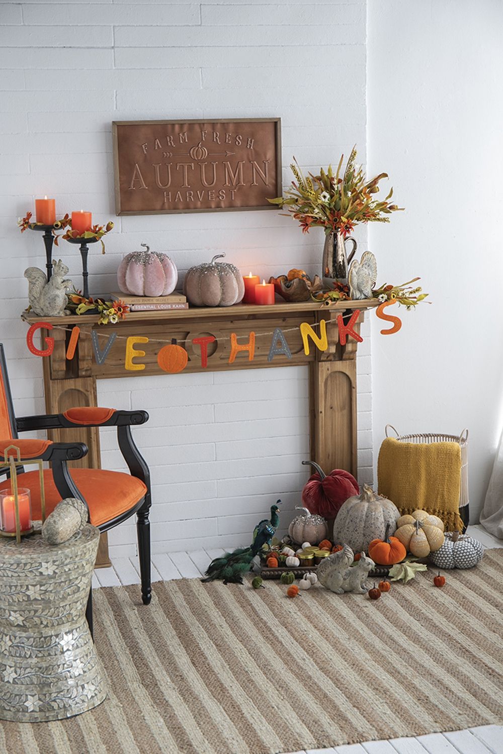 Knite Pumpkin Ornament Decor For Holiday Harvest Festival Fall Festival & Thanksgiving