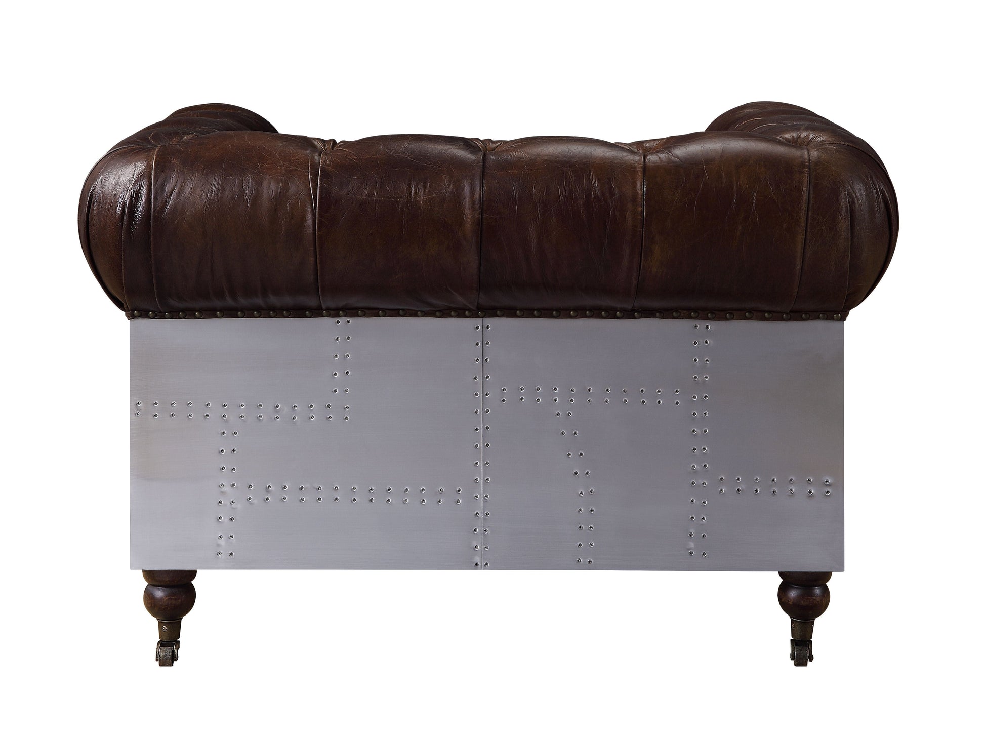ACME Aberdeen - Chair - Vintage Brown Top Grain Leather | Meri Furniture
