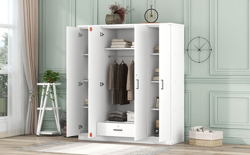 4 Door Wardrobe With 1 Drawer