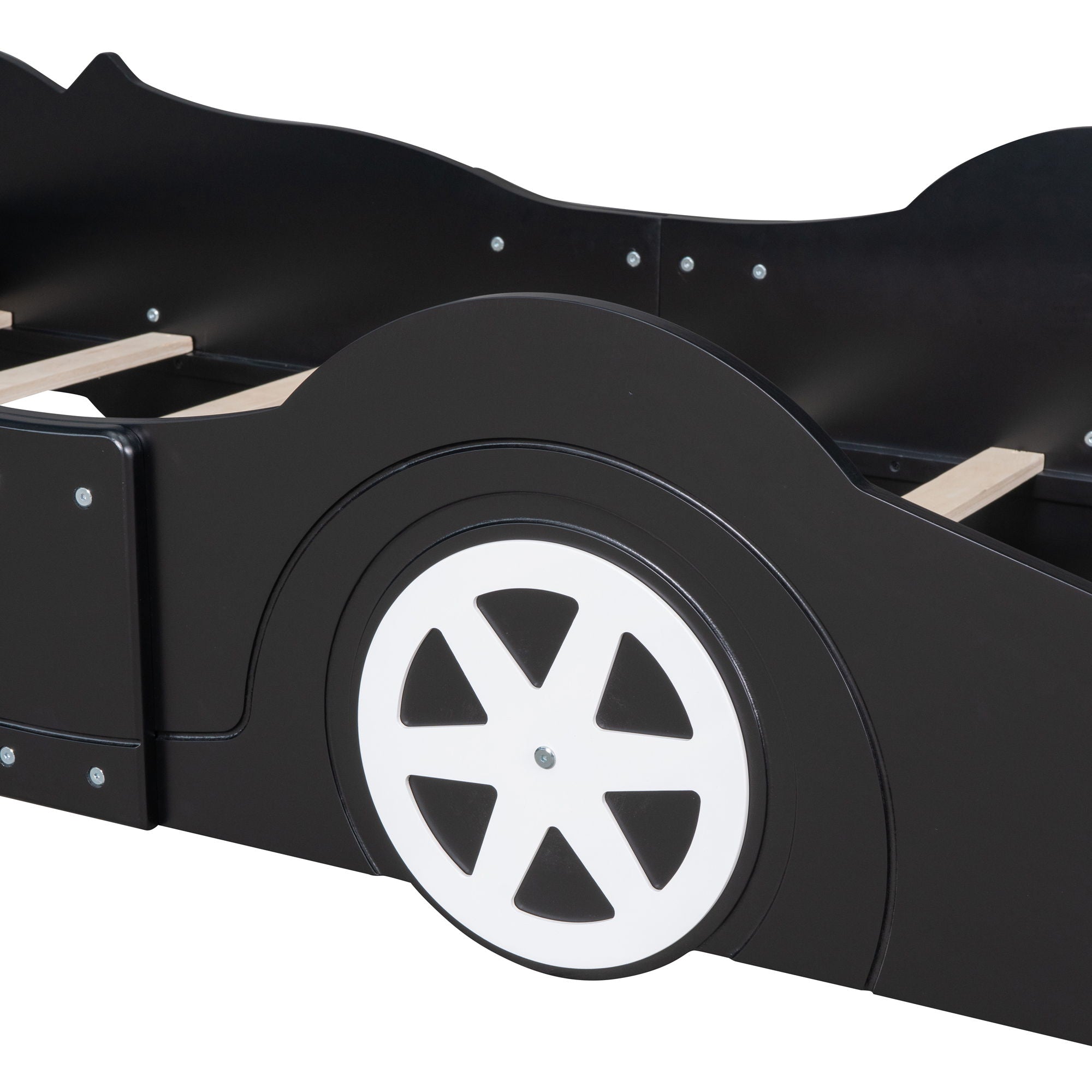 Race Car Shaped Platform Bed & Wheels
