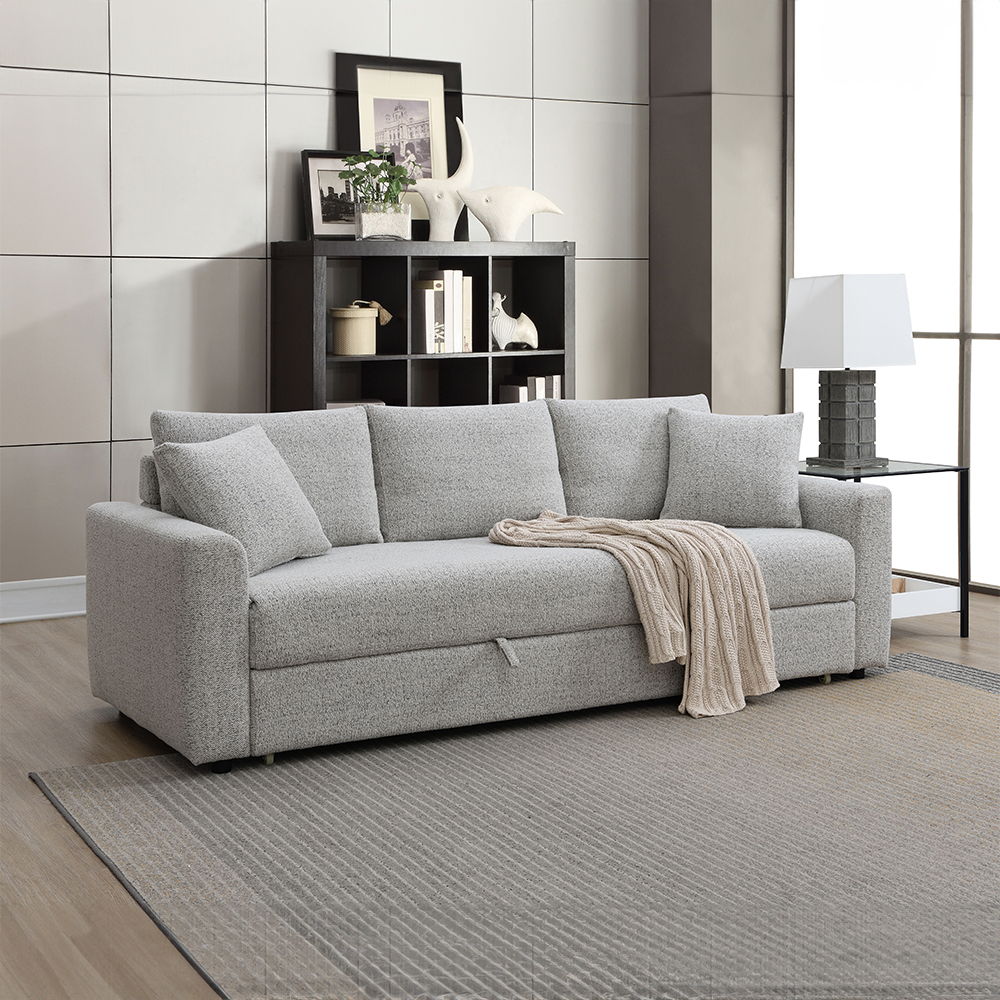 ACME Connie - Sofa With Sleeper - Beige Boucle | Meri Furniture