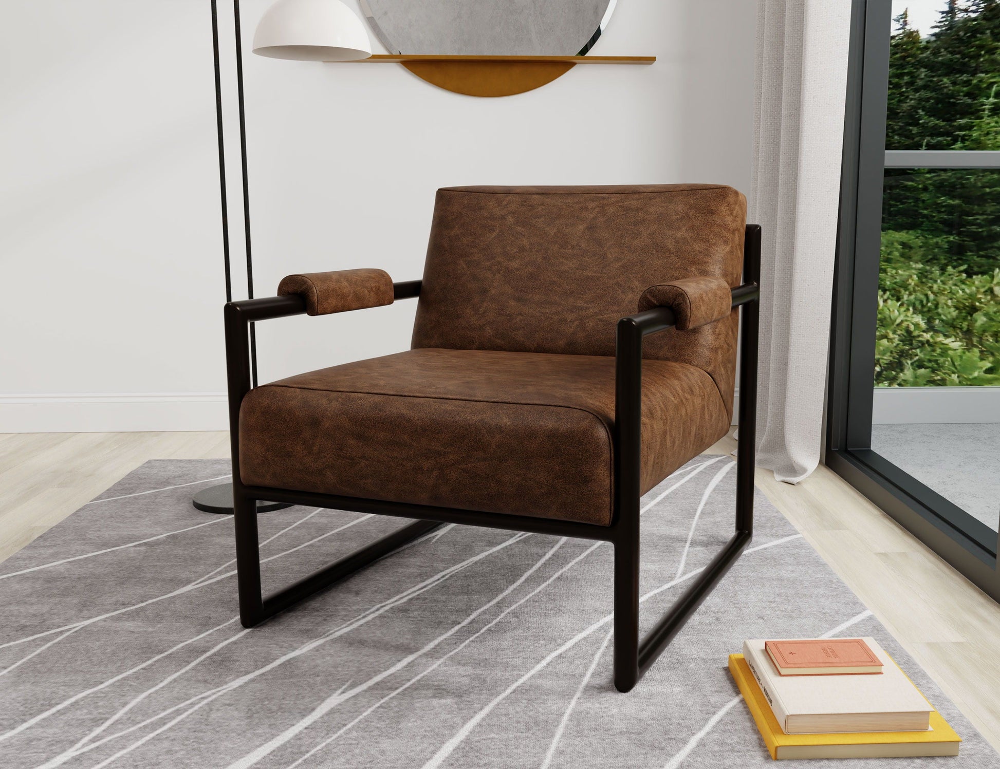 International Furniture Direct Galena - Armchair - Dark Brown | Meri Furniture