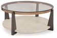 Signature Design by Ashley® Frazwa - Multi - Round Cocktail Table | Meri Furniture