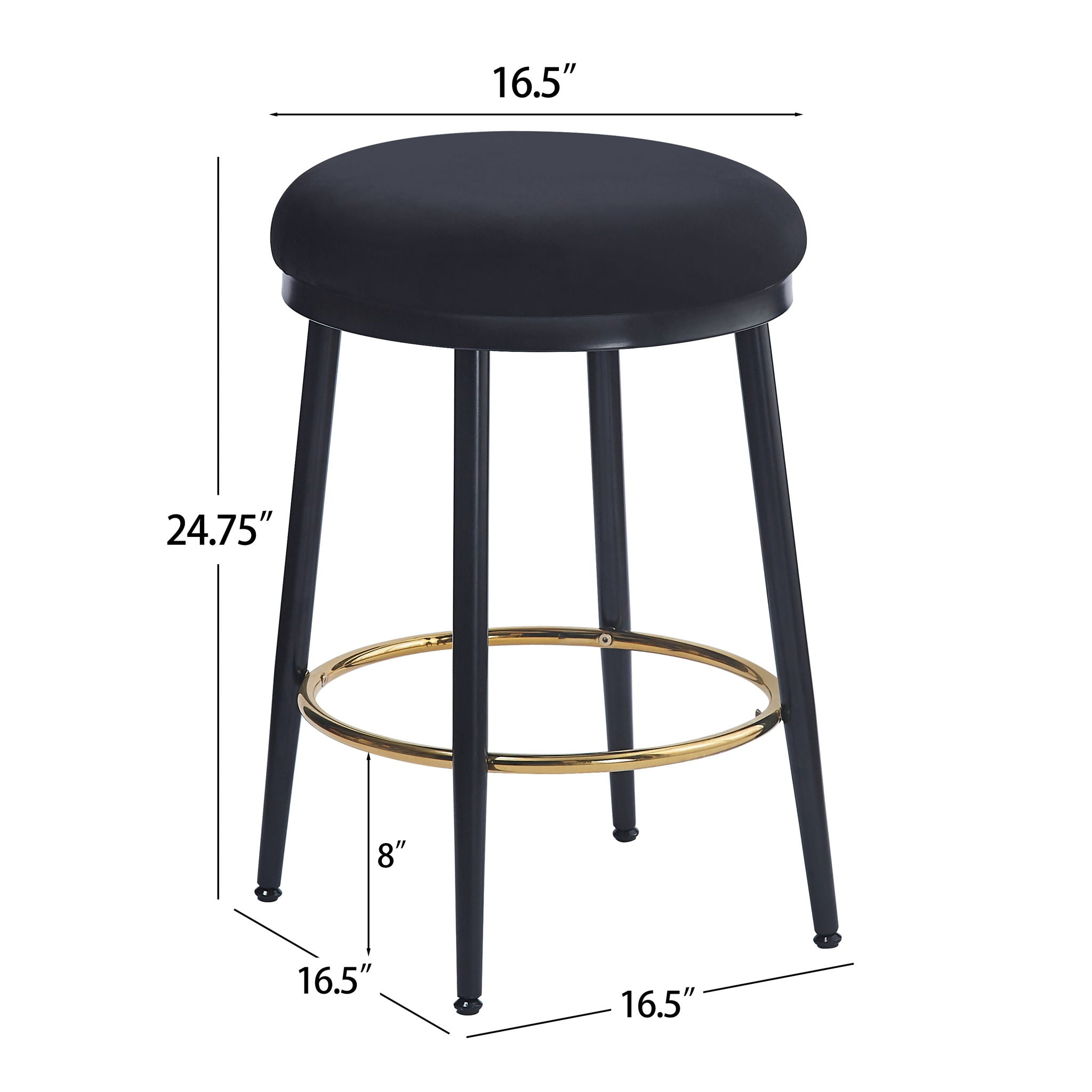 Stylish Design Counter Stools (Set of 2)