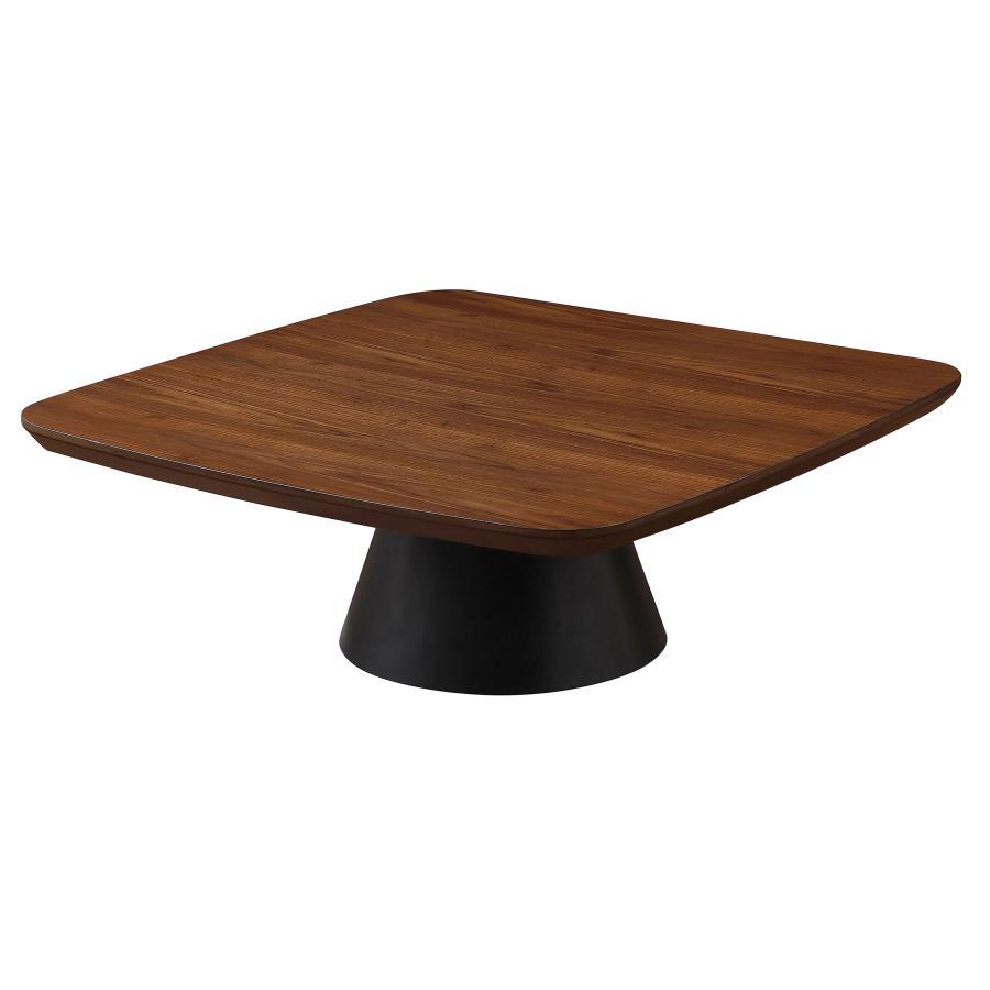 Eason - 2 Piece Coffee Table Set - Walnut And Black