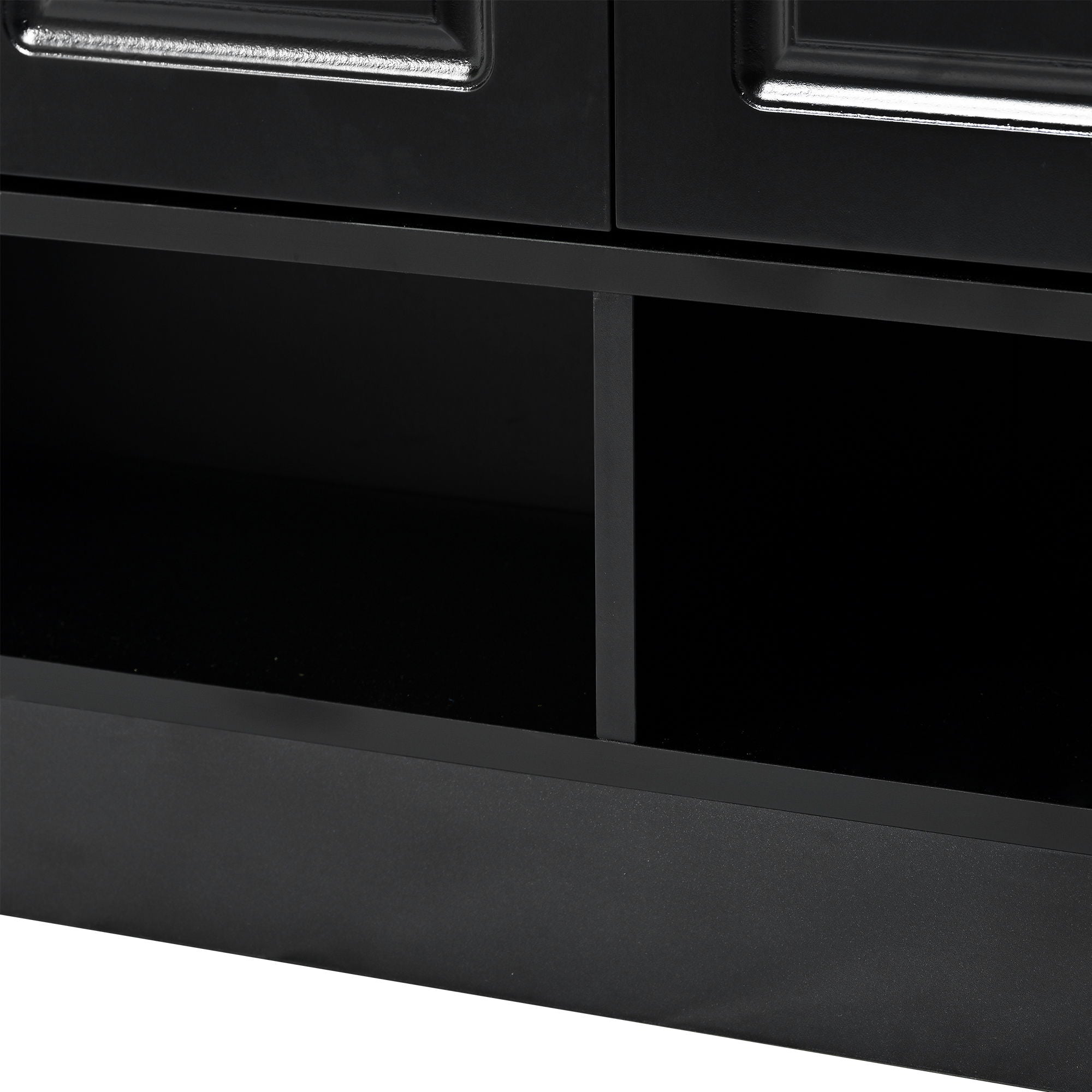 Sleek And Modern Shoe Cabinet With Adjustable Shelves, Space Saving Design