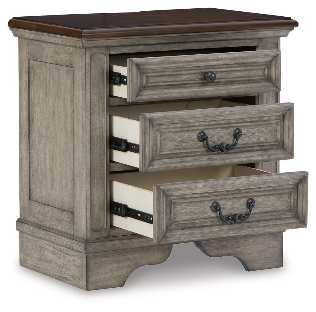 Signature Design by Ashley® Lodenbay - Antique Gray - Three Drawer Night Stand | Meri Furniture