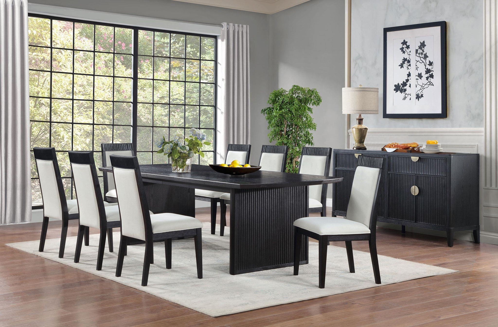 Brookmead Dining Side Chair Ivory and Black (Set of 2)