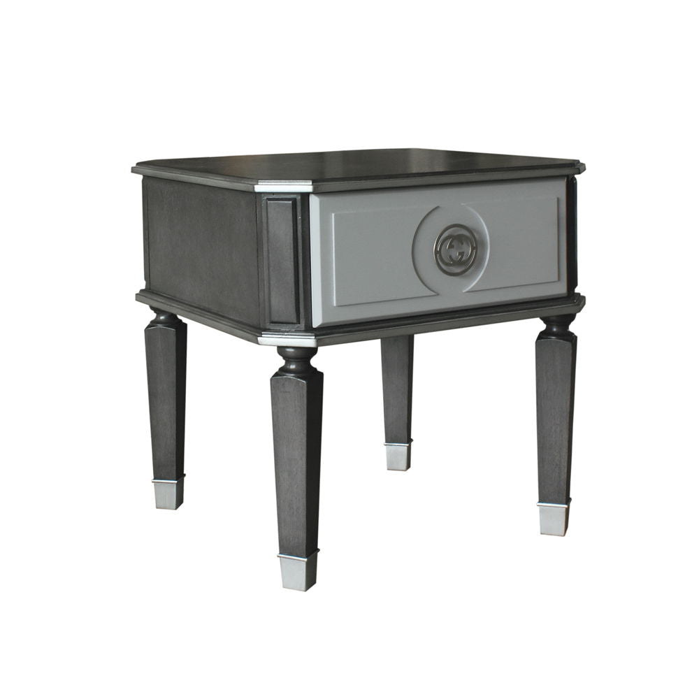 House Beatrice - End Table - Charcoal & Light Gray