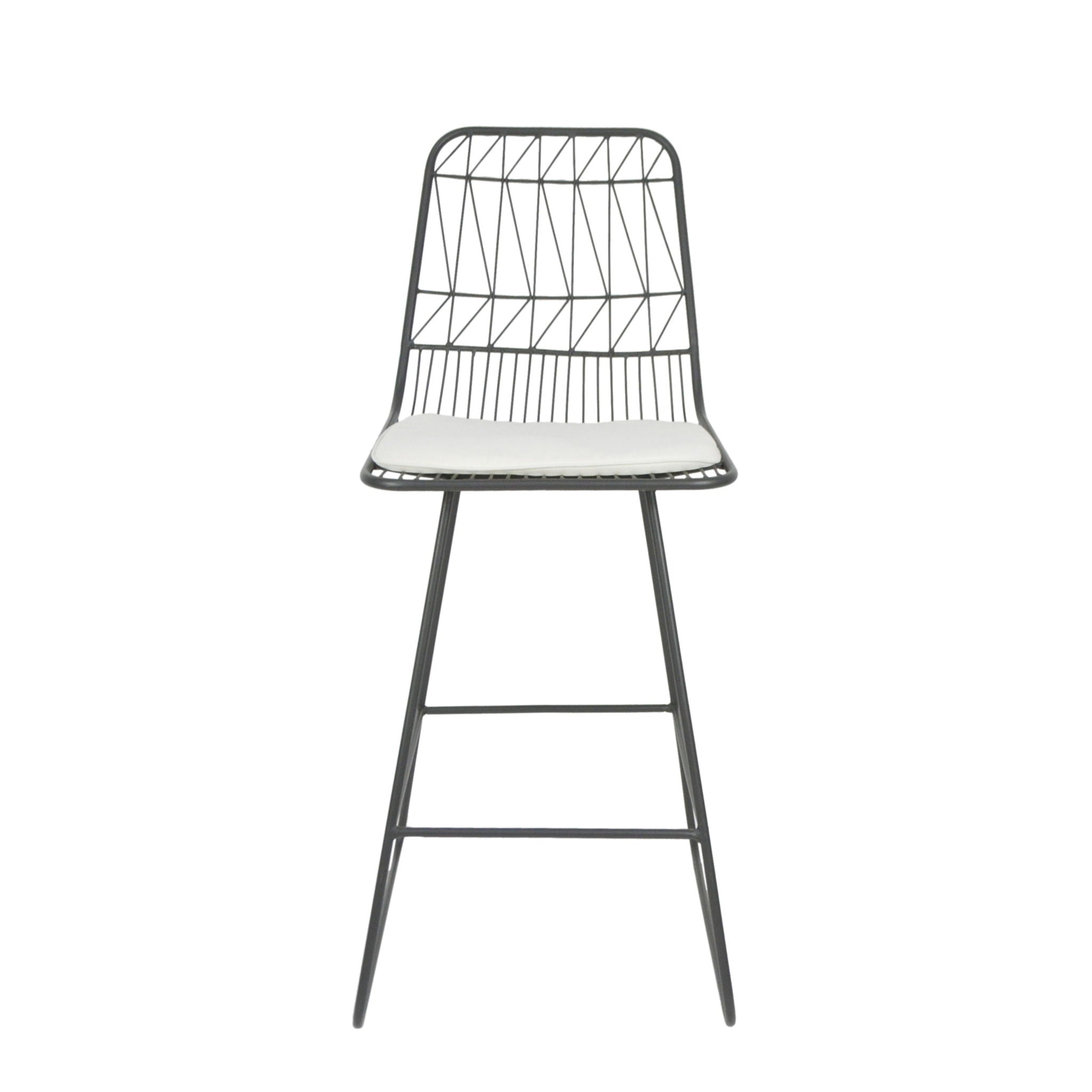 Yearning - Iron Counter Stool With Water Resistant Cushion