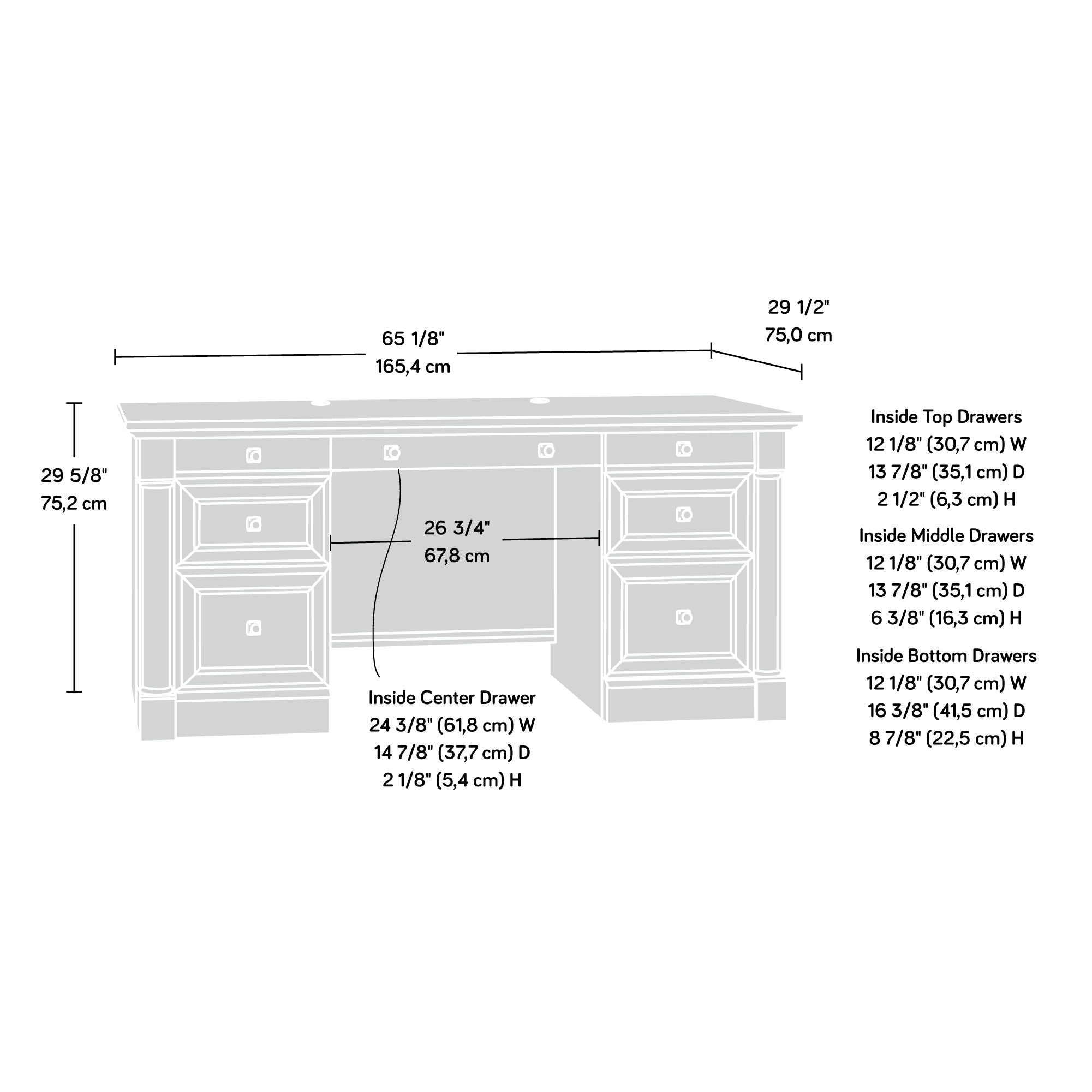 Palladia Executive Desk Split Oak