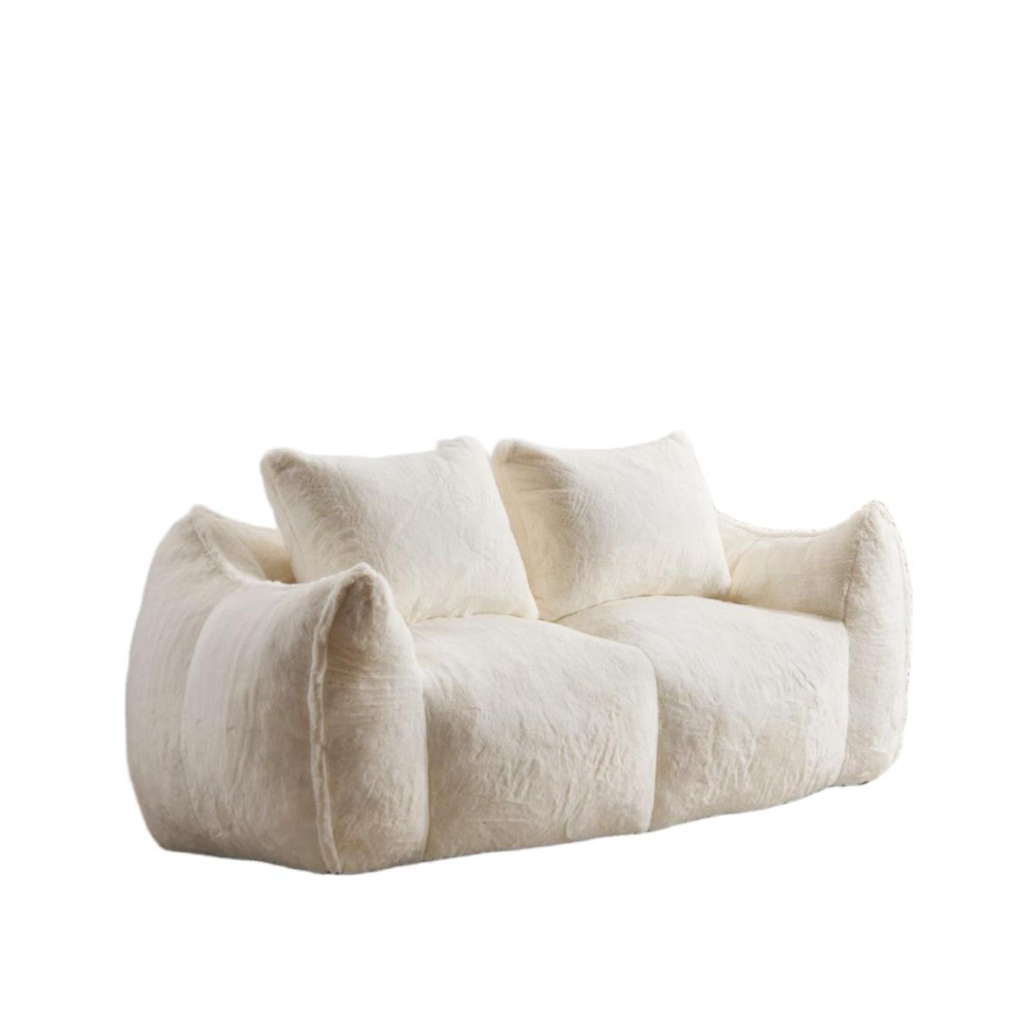 Giant Bean Bag Couch, Ultra Soft Fluffy Loveseat For Living Room