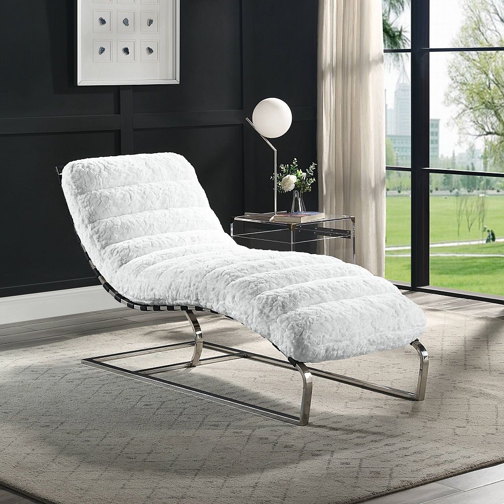 ACME Qortini - Chaise | Meri Furniture