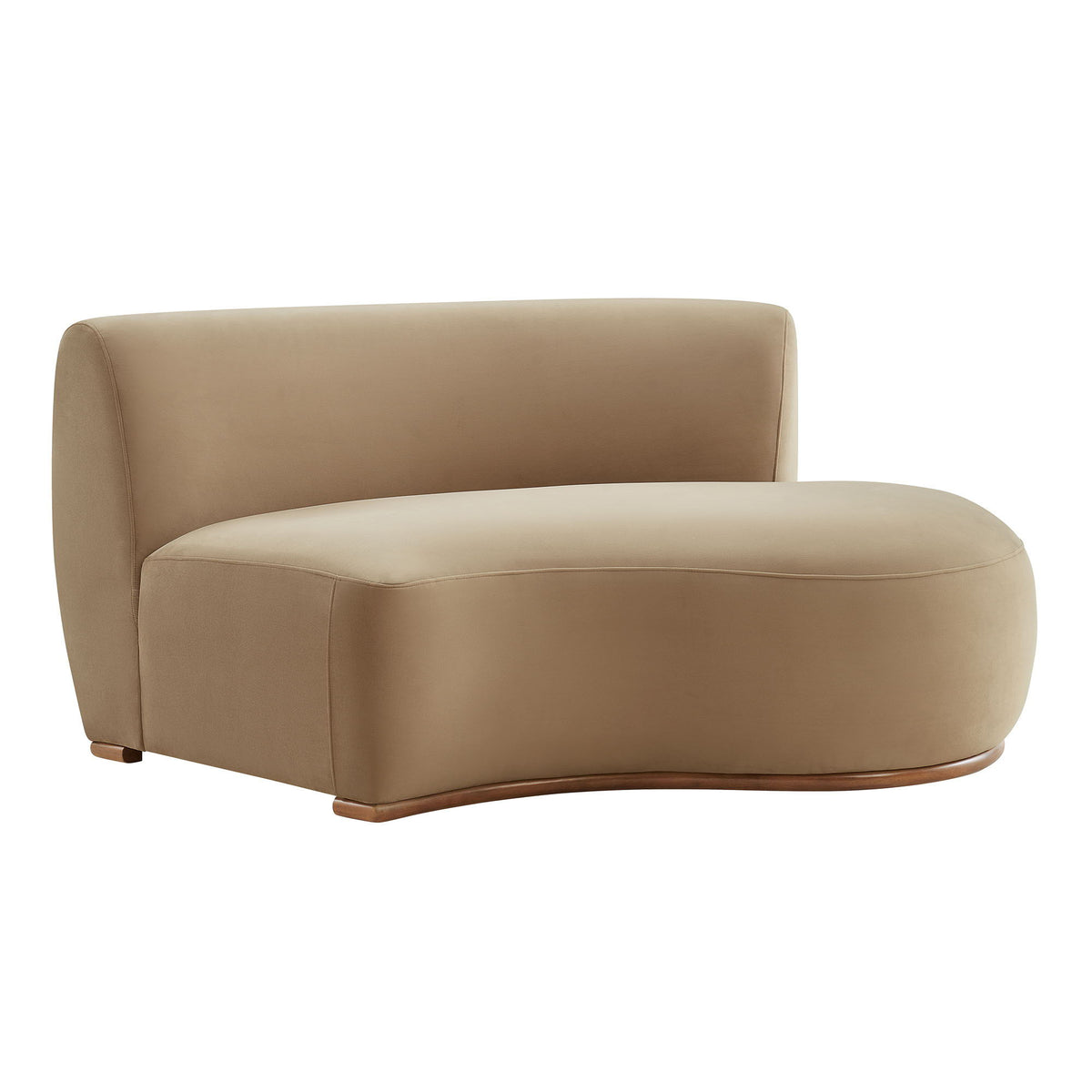 Rialta Curved Right-Arm Performance Velvet Sectional Loveseat by Modway