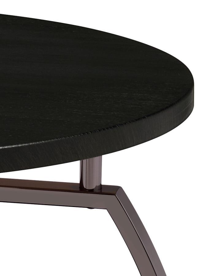 Coaster Fine Furniture Dacre - Round Engineered Wood Top Side End Table - Dark Gray | Meri Furniture