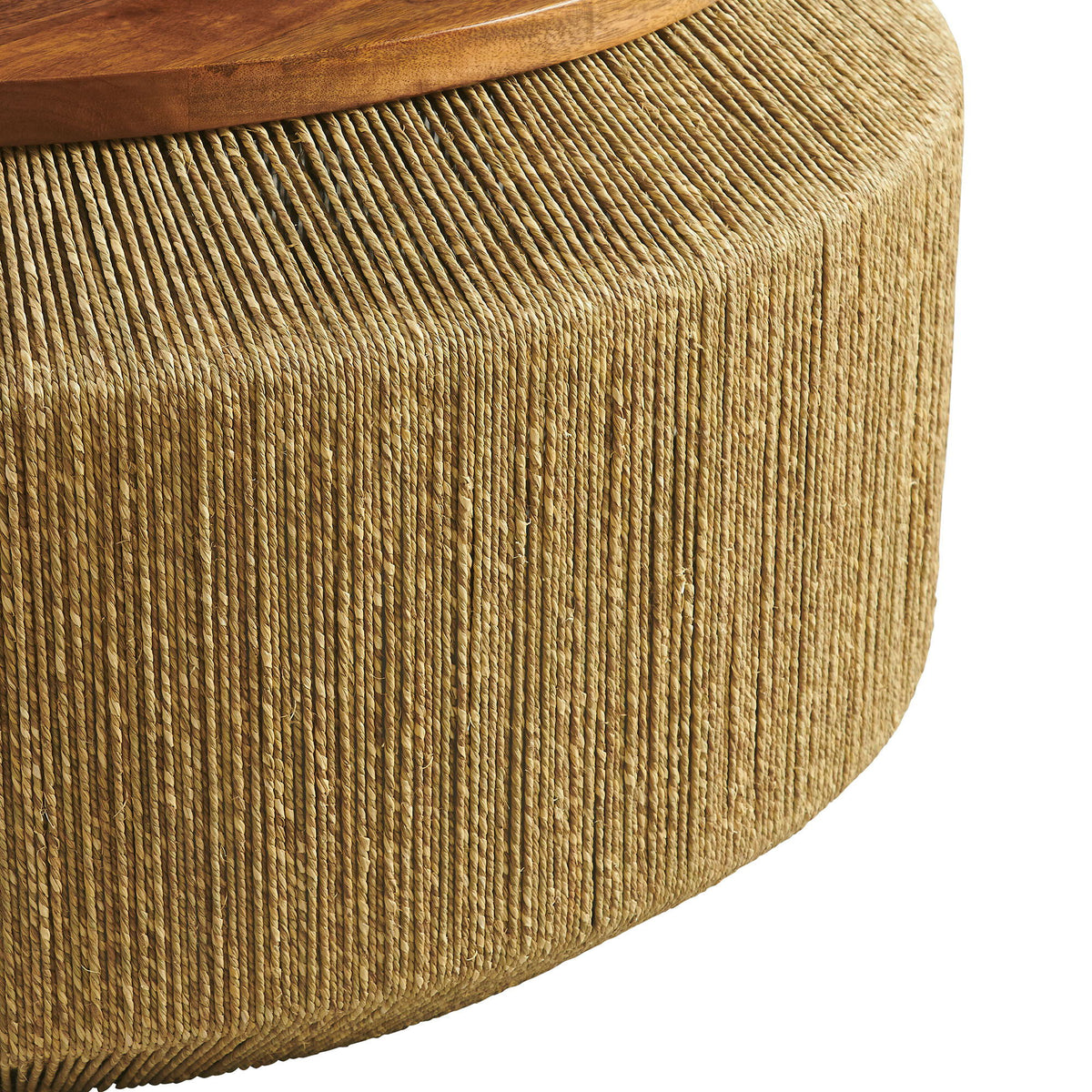 Maris Seagrass and Wood Coffee Table by Modway