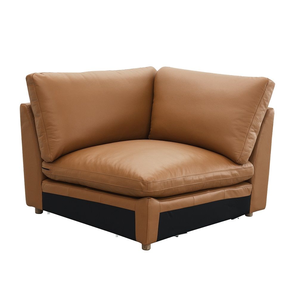 ACME Brighton - Modular Wedge - Brown Top Grain Leather | Meri Furniture