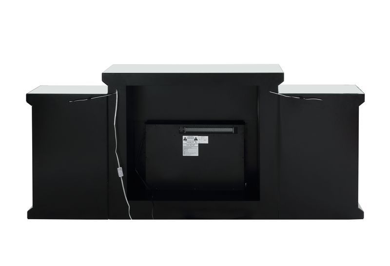 ACME Noralie - Fireplace - Mirrored & Faux Diamonds | Meri Furniture