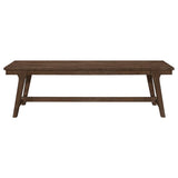 Reynolds - Wood Trestle Base Dining Bench - Brown Oak