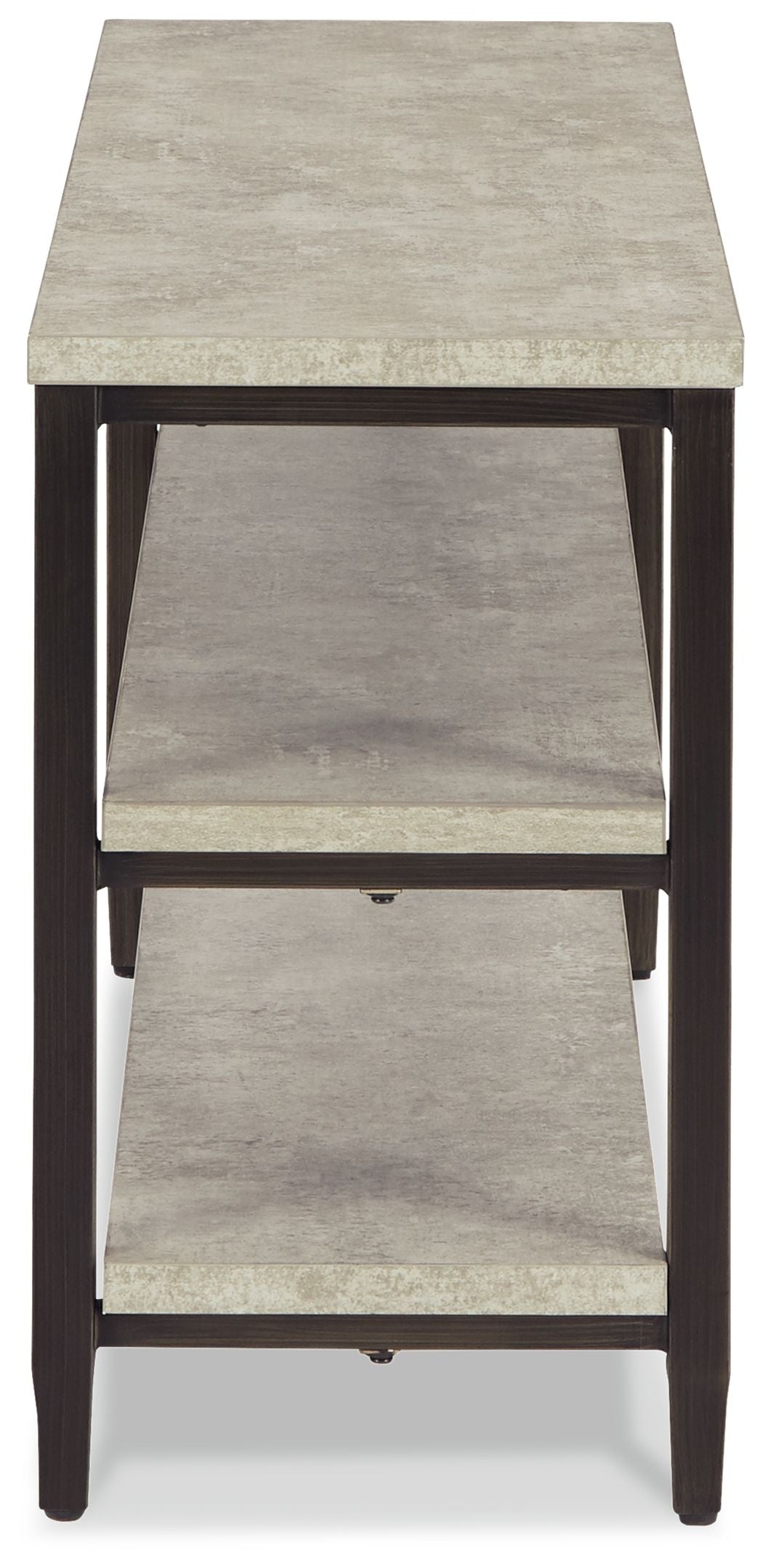 Signature Design by Ashley® Shybourne - Gray / Aged Bronze - Sofa Table | Meri Furniture