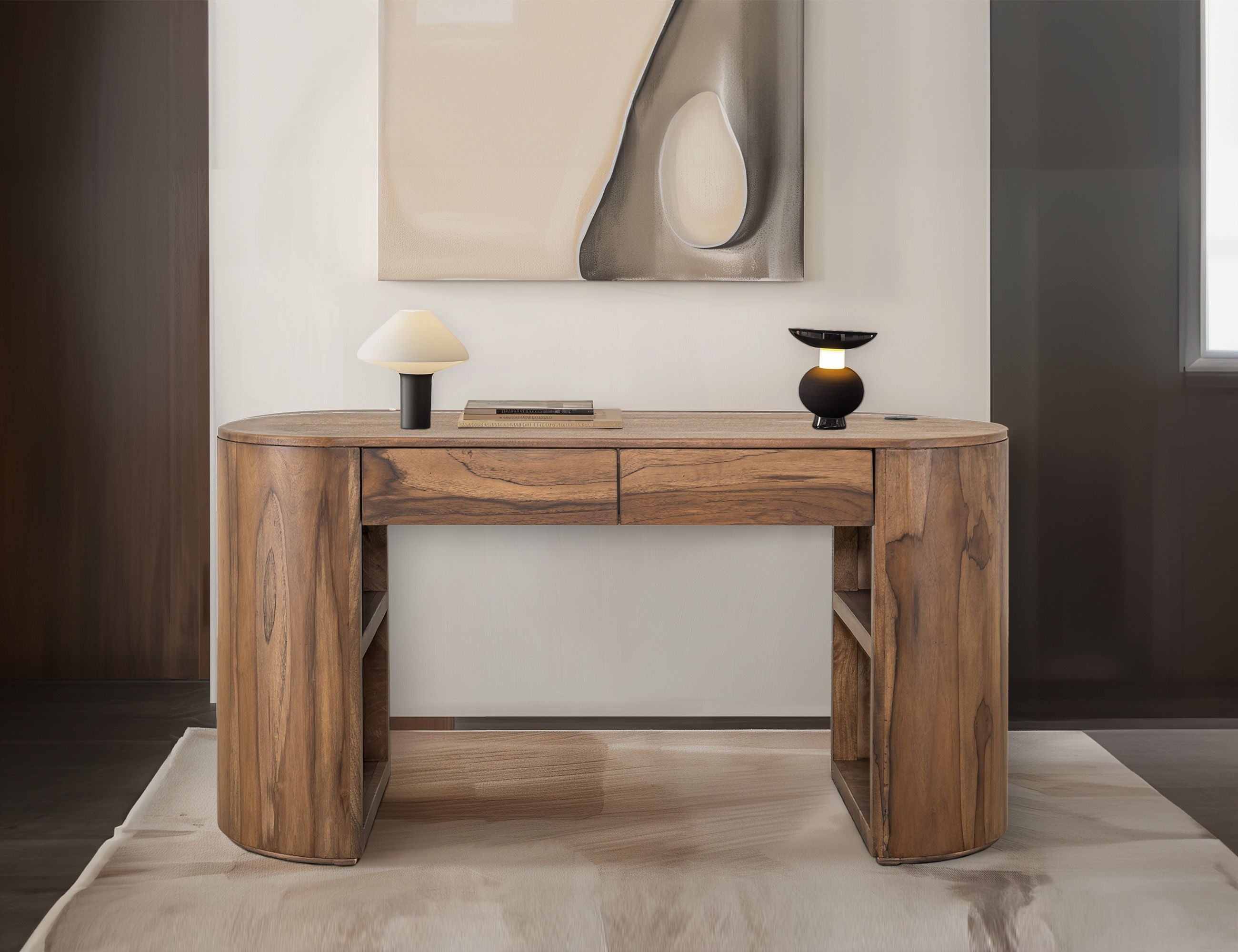 International Furniture Direct Balam - Desk - Brown | Meri Furniture
