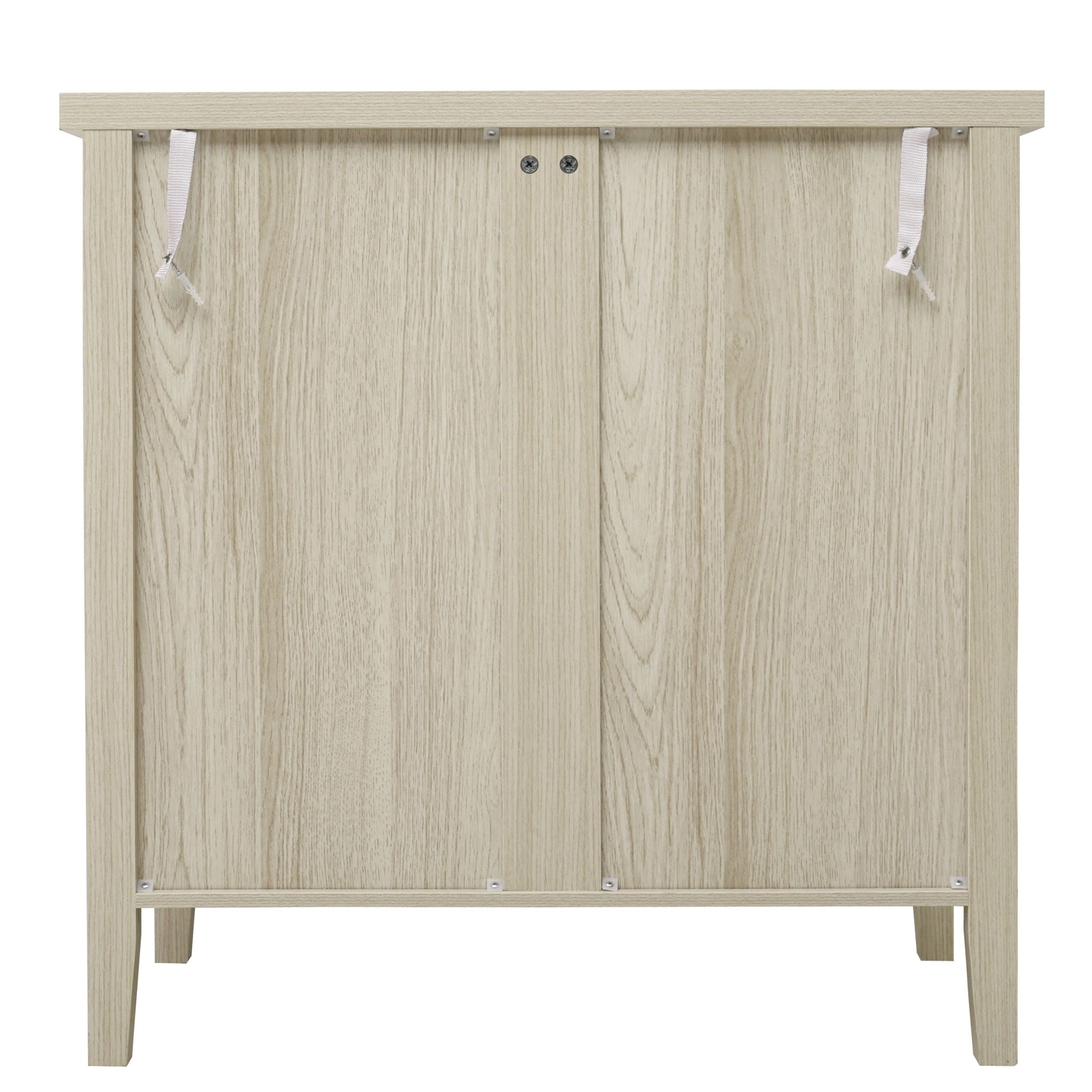 Hollow Carved 2 Door Accent Cabinet Sideboard Buffet Storage Cabinet With Adjustable Shelf For Entryway Living Room Bedroom - Natural