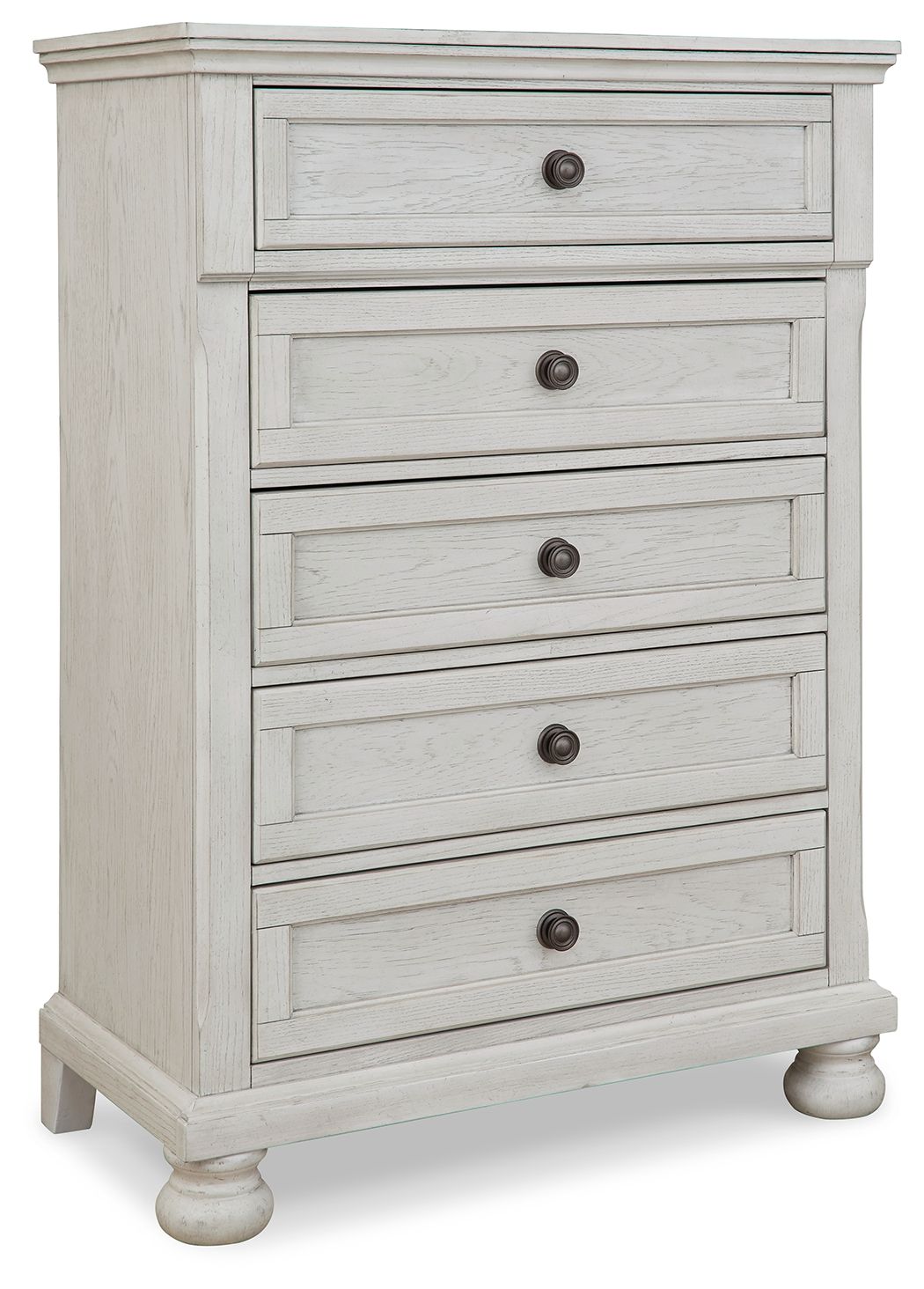 Signature Design by Ashley® Robbinsdale - Antique White - Five Drawer Chest - Youth | Meri Furniture