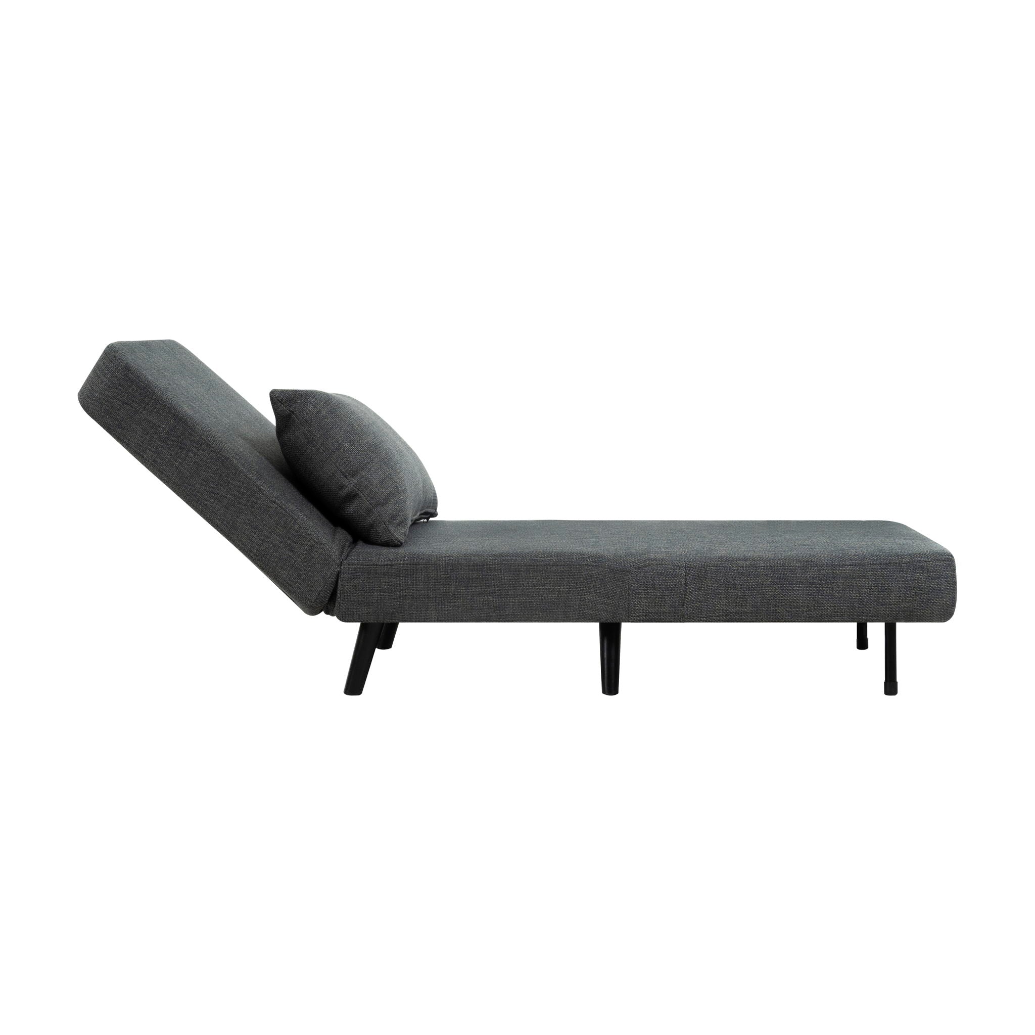 3 In 1 Foldable Linen Chaise Lounge With Adjustable Backrest