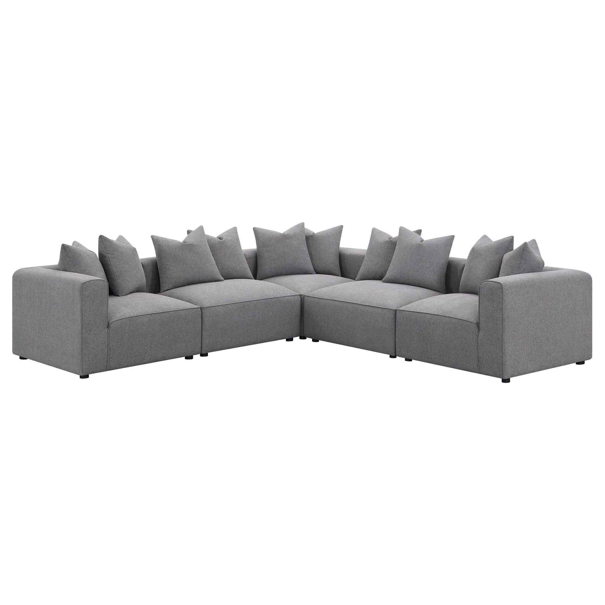Jennifer Upholstered Armless Chair Grey