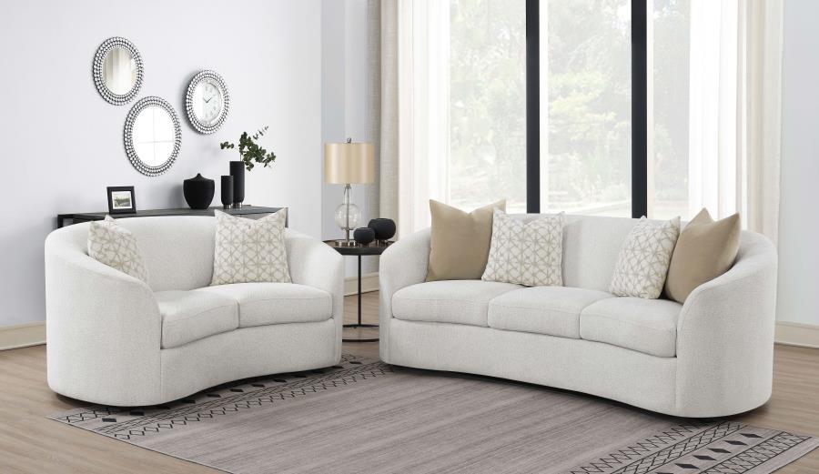 Coaster Fine Furniture Rainn - Boucle Upholstered Sloped Arm Sofa Set | Meri Furniture