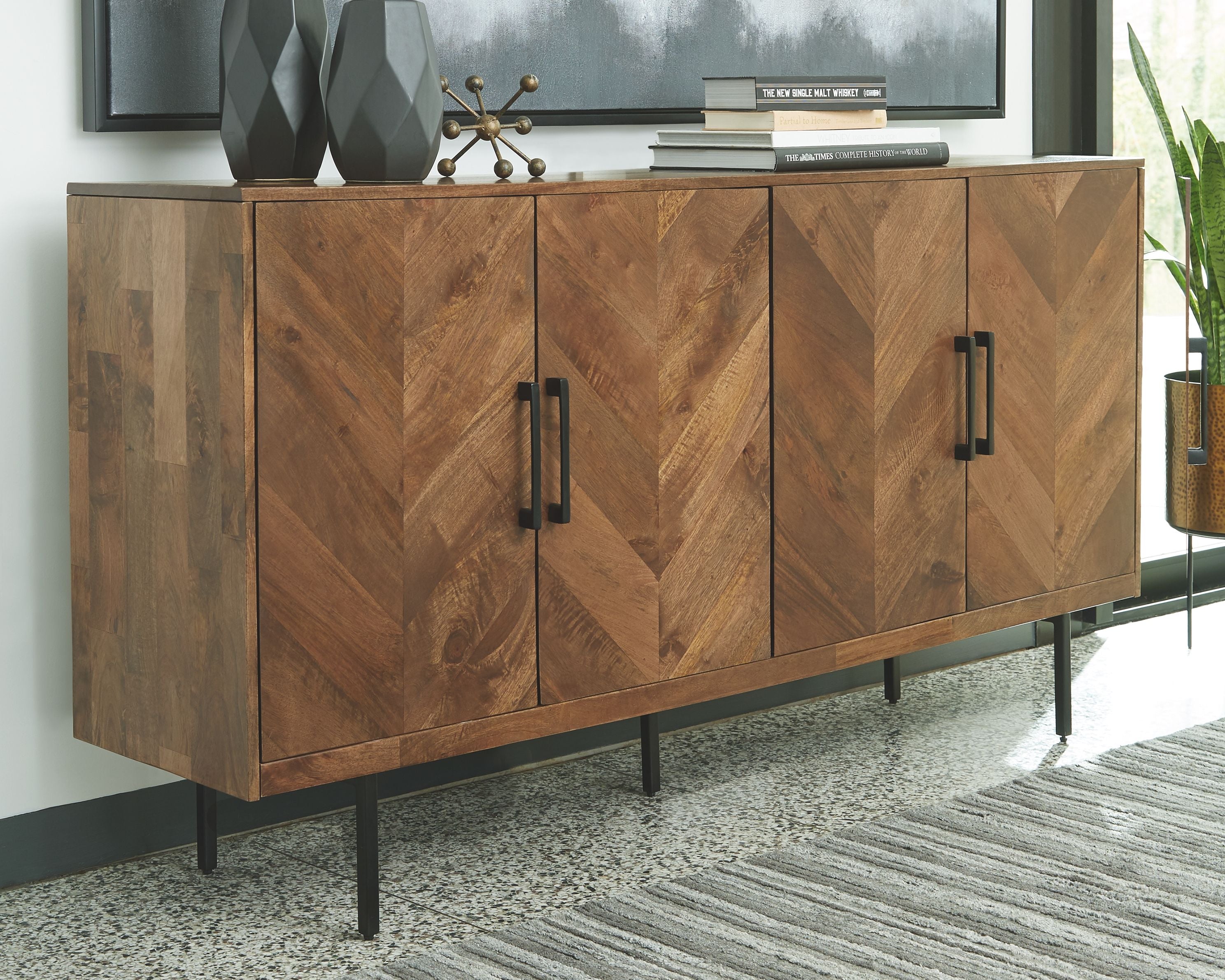 Ashley Furniture Prattville - Brown - Accent Cabinet | Meri Furniture