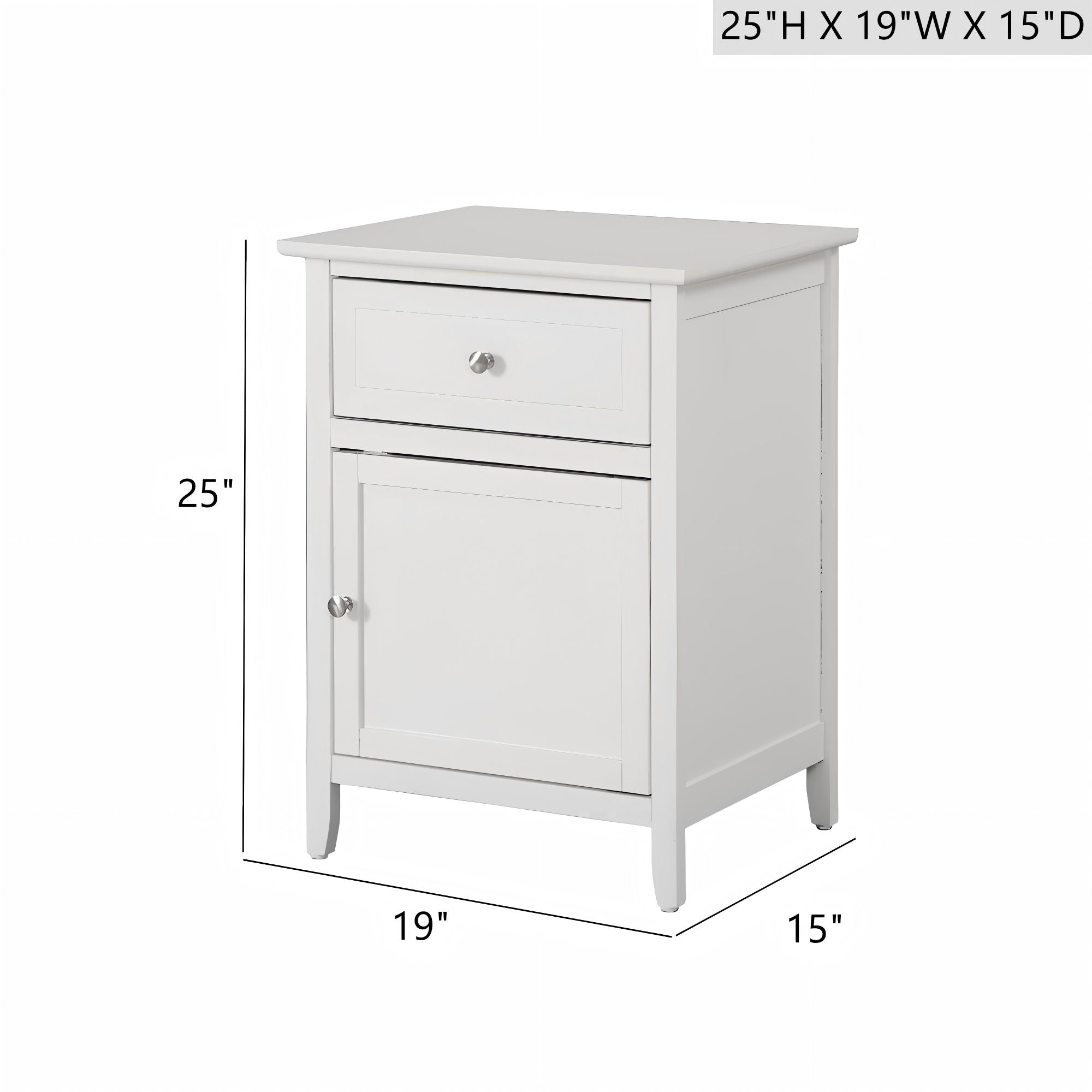 Izzy - 1 Drawer /1 Door Nightstand