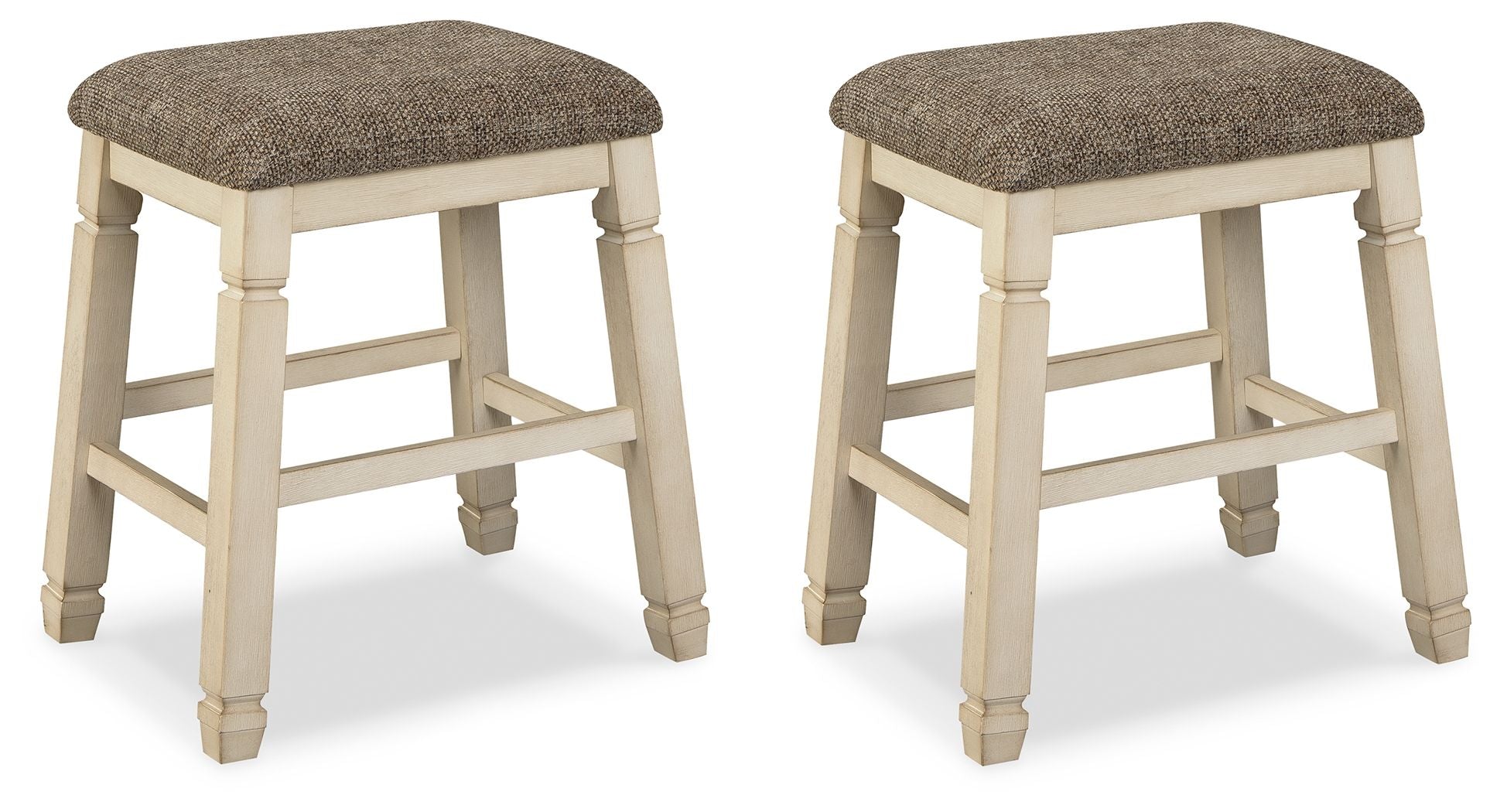 Signature Design by Ashley® Bolanburg - Beige - Upholstered Stool (Set of 2) | Meri Furniture