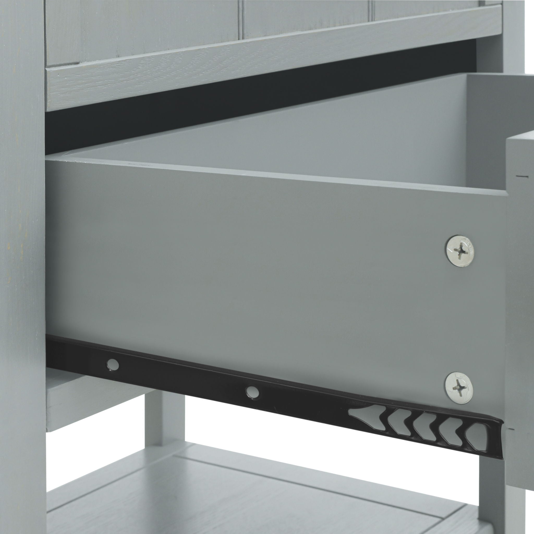 2 Drawer Side Table, American Style, End Table, Suitable For Bedroom, Living Room, Study