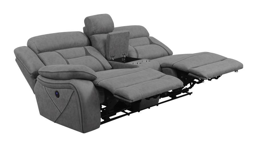 Coaster Fine Furniture Higgins - Upholstered LAF Power Loveseat - Gray | Meri Furniture