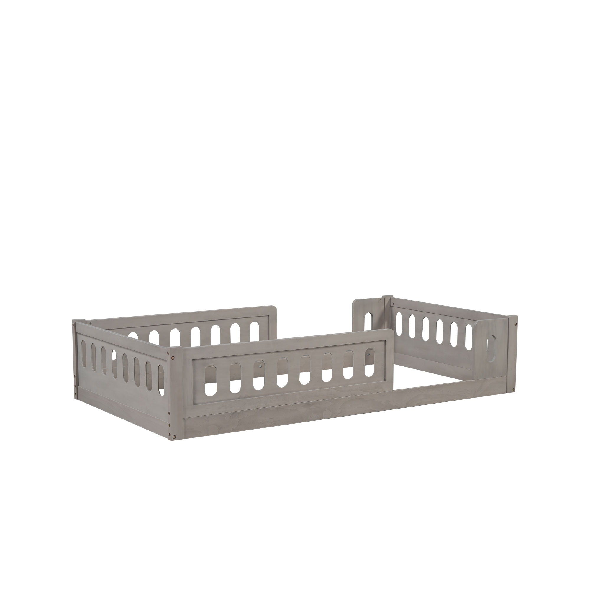 Platform Bed With Guardrail