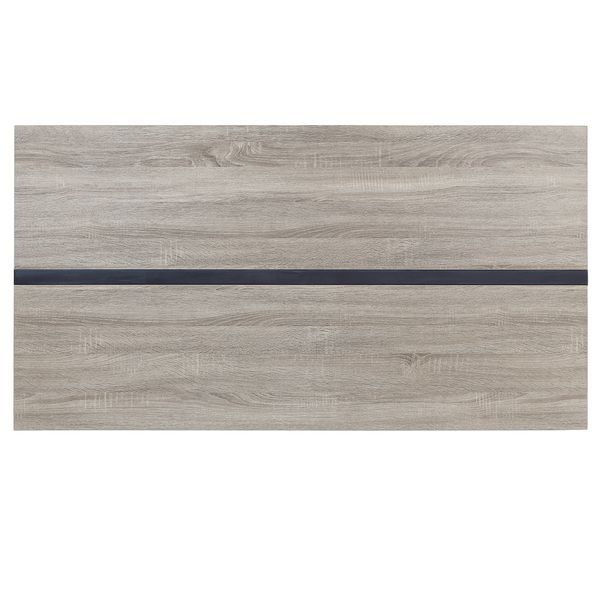 ACME Patwin - Dining Table - Gray Oak & Black Finish | Meri Furniture