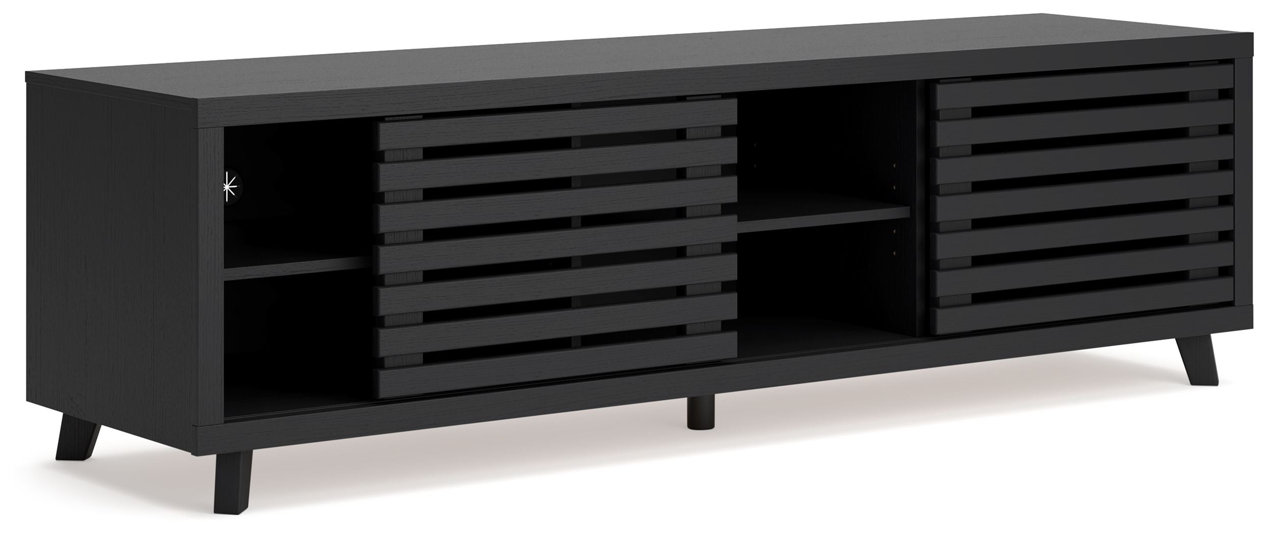 Signature Design by Ashley® Danziar - Black - Extra Large TV Stand | Meri Furniture