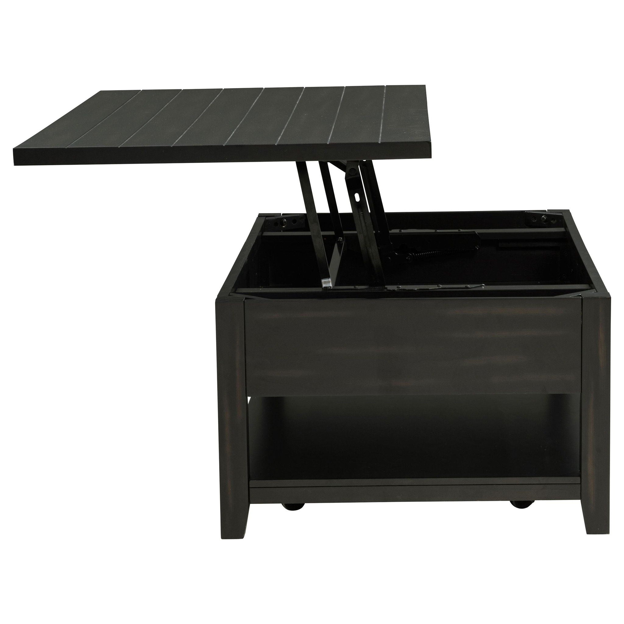 Payne 48-inch Mobile Lift Top Coffee Table Distressed Java