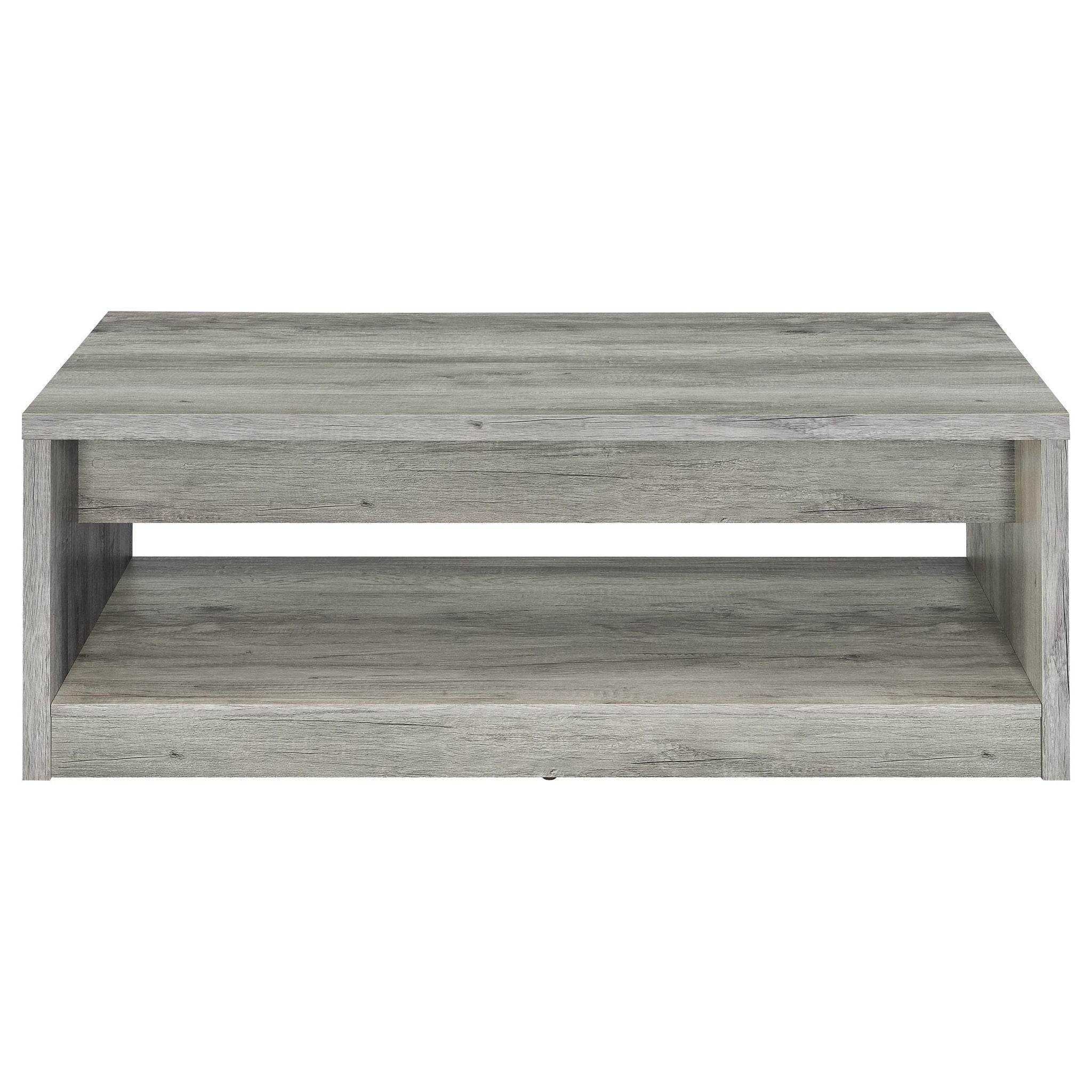 Nuberg - 2 Drawer Coffee Table Rectangular Design - Gray