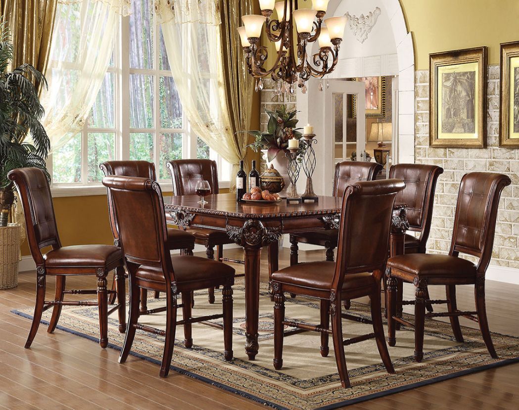 ACME Winfred - Counter Height Table - Cherry | Meri Furniture