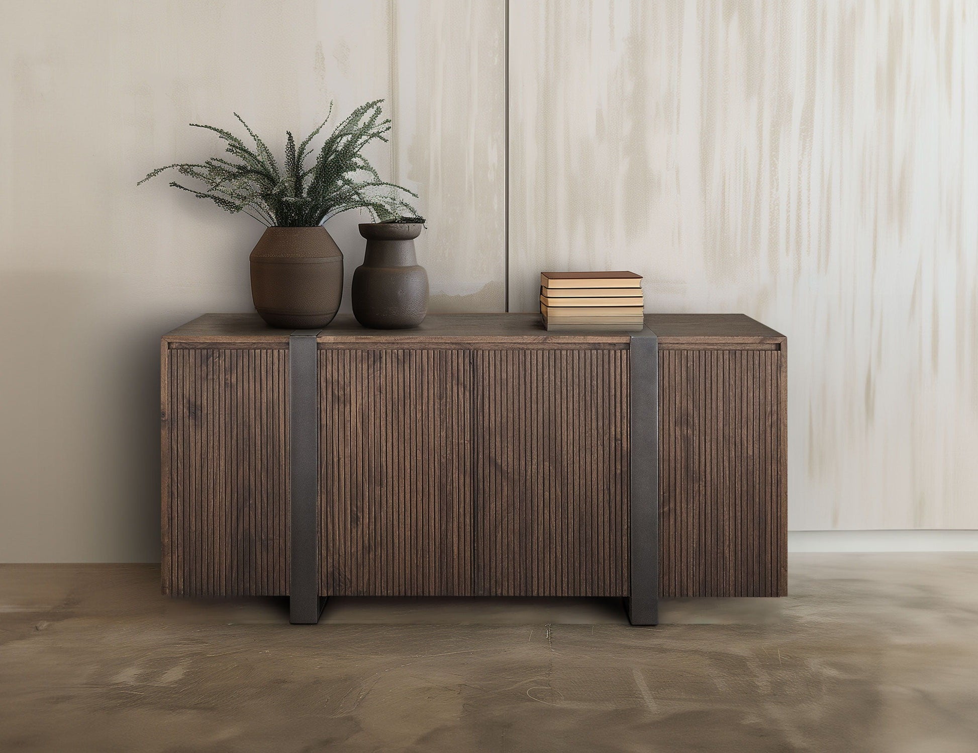 International Furniture Direct Haab - Console - Brown | Meri Furniture