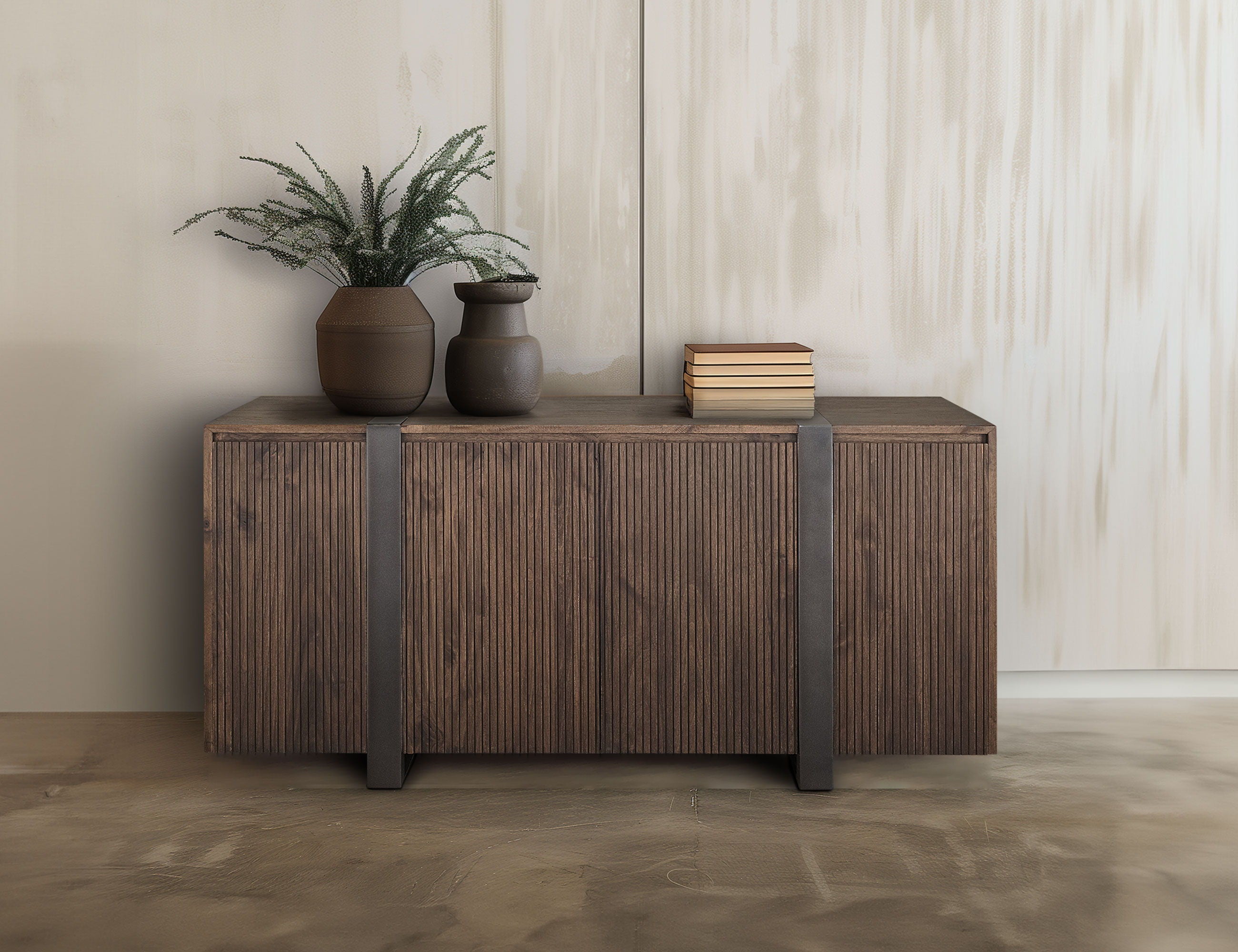 International Furniture Direct Haab - Console - Brown | Meri Furniture