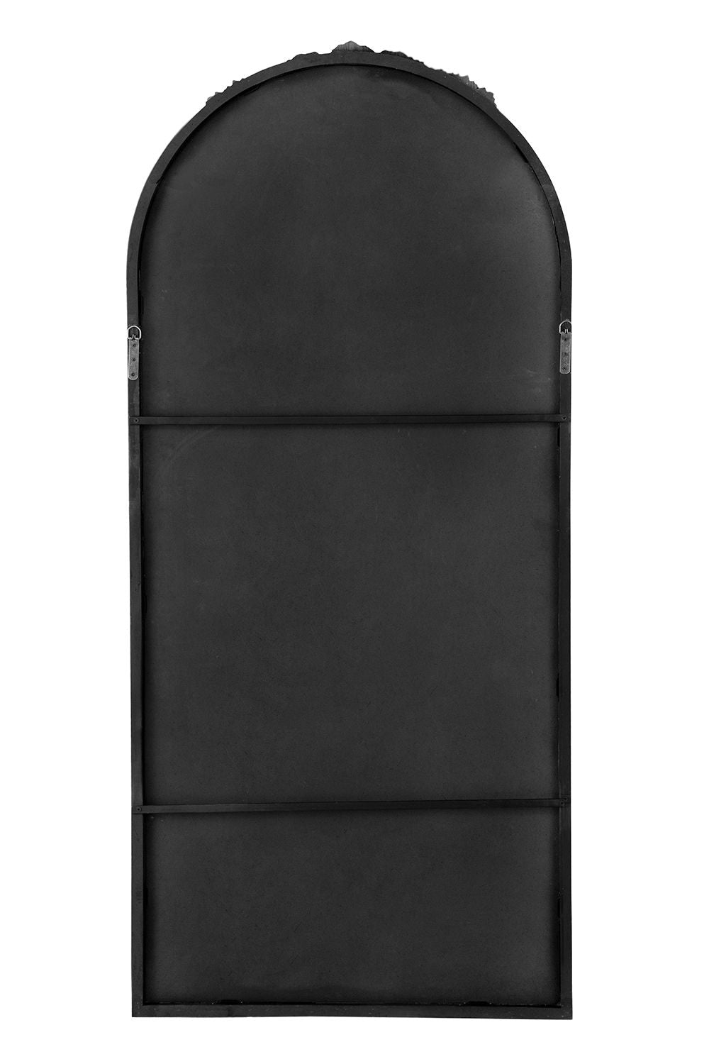 Hand Carved Rose Antique Mirror Frame, Wood Arch Mirror Wall Decor For Living Room