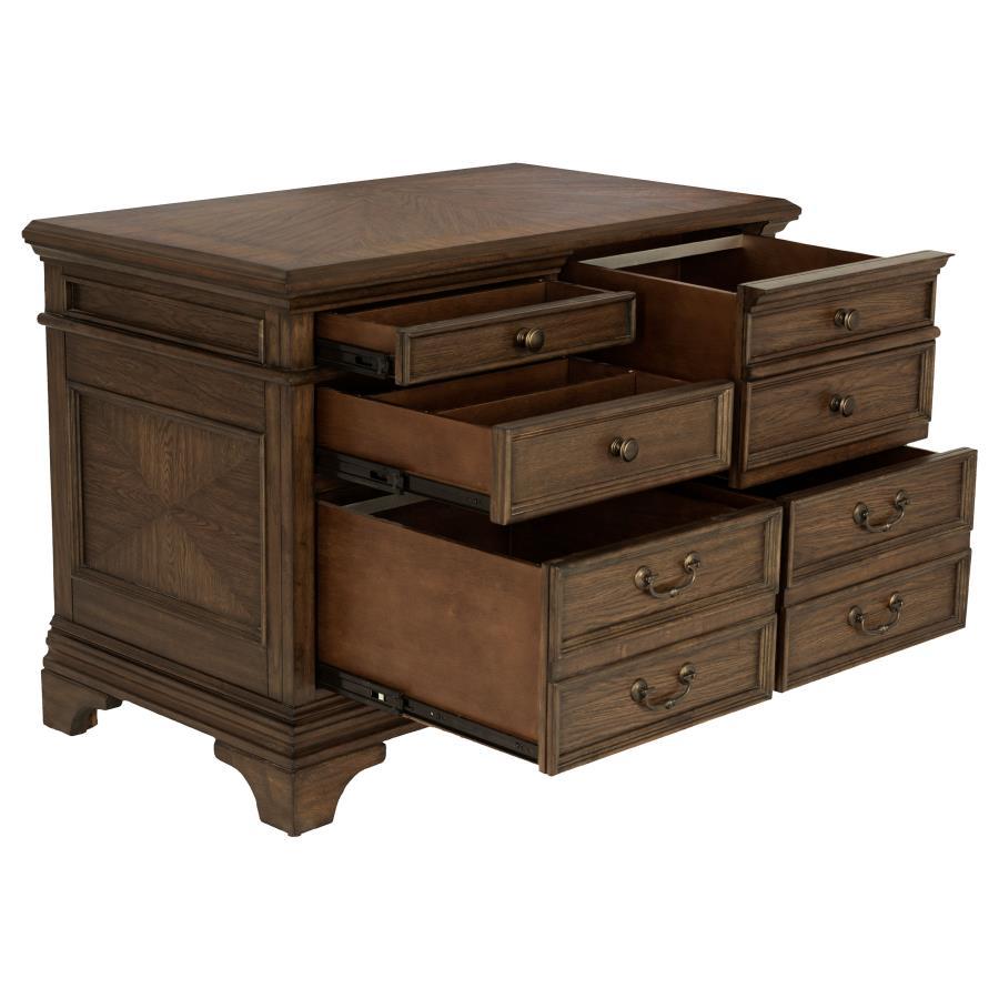 Coaster Fine Furniture Hartshill - 5-Drawer Home Office File Cabinet - Burnished Oak | Meri Furniture