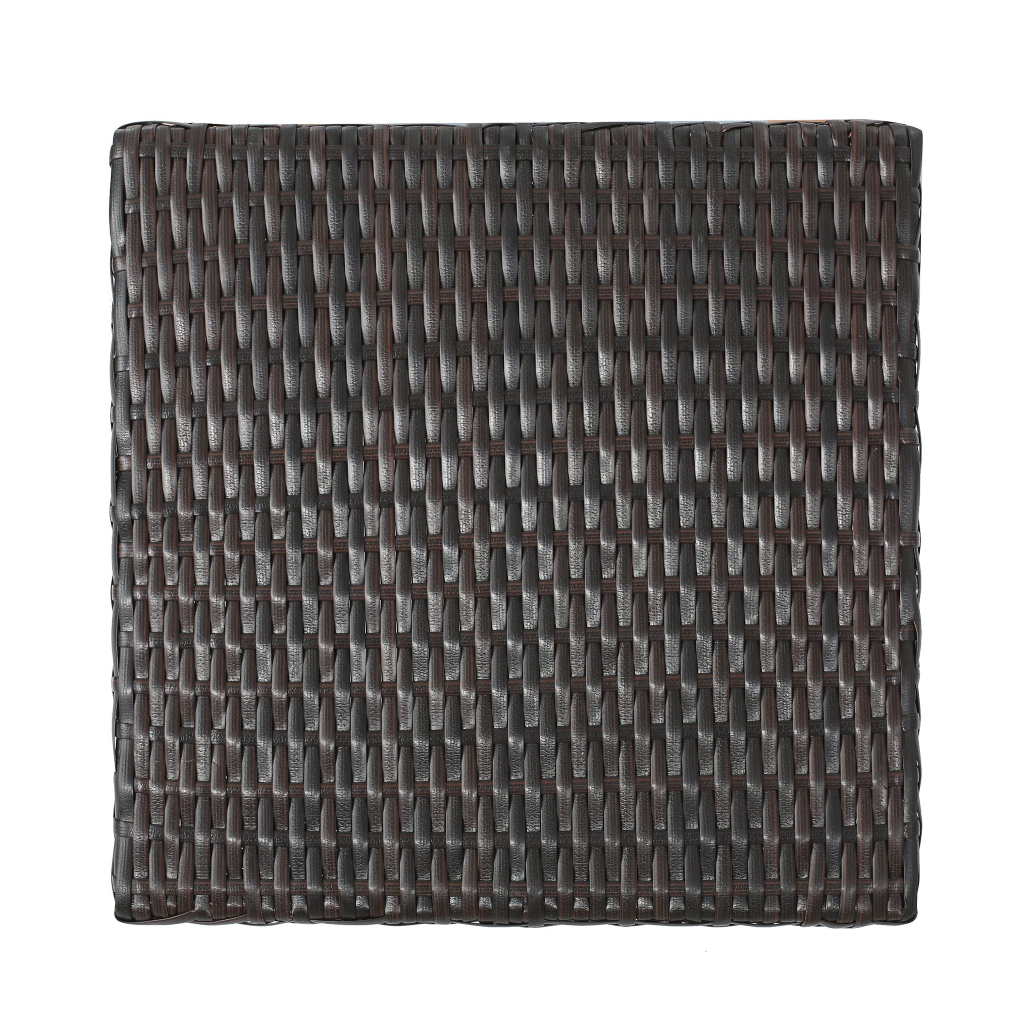 Outdoor Wicker End Table - Brown Multi