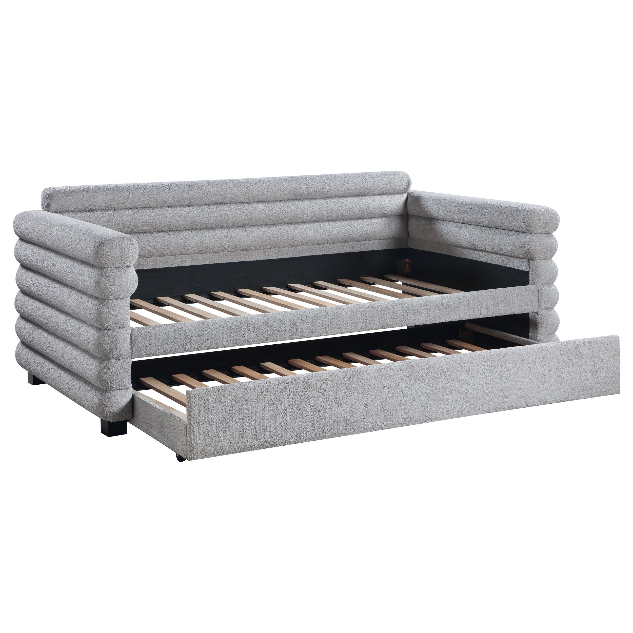 Coaster Fine Furniture Patricia - Boucle Upholstered Day Bed With Trundle | Meri Furniture