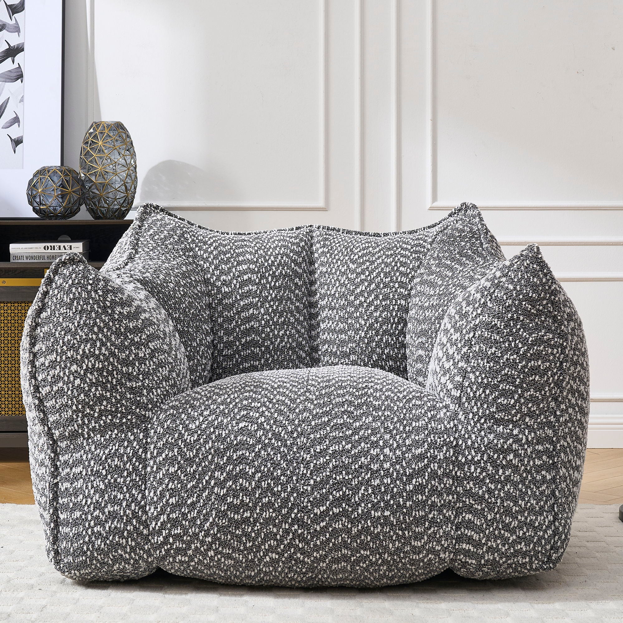 Comfortable Chenille Sofa Chairs With Highly Resilient Foam For Living Rooms And Bedrooms