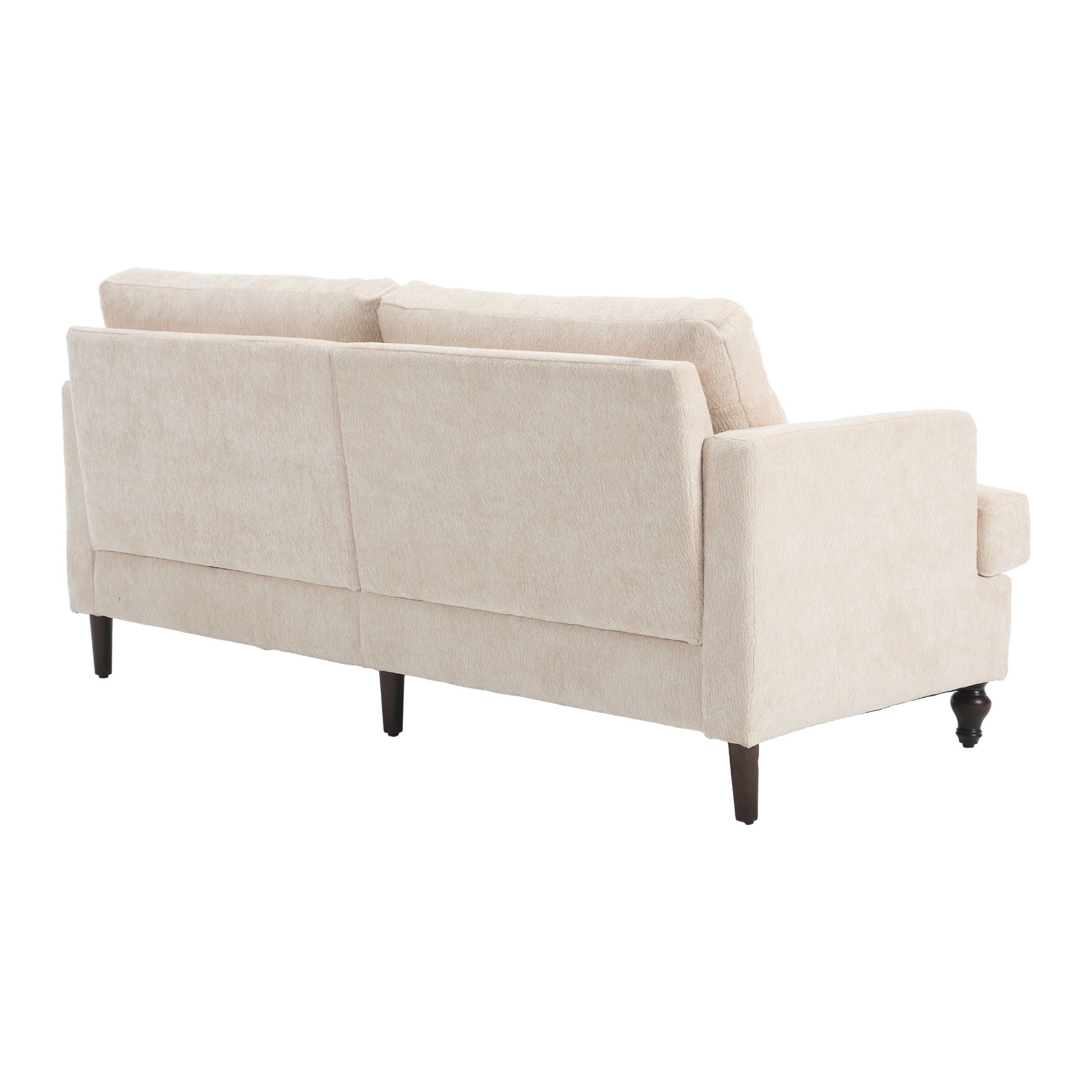 Mid Century Modern Fabric Loveseat Sofa, 2 Seat Upholstered Couch